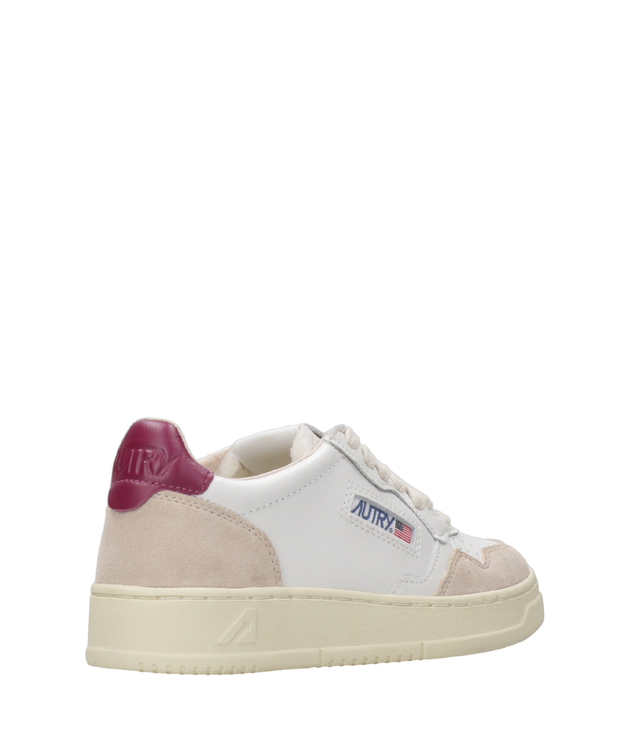 Autry | Sneakers Medalist Low Woman Bianca e Lampone