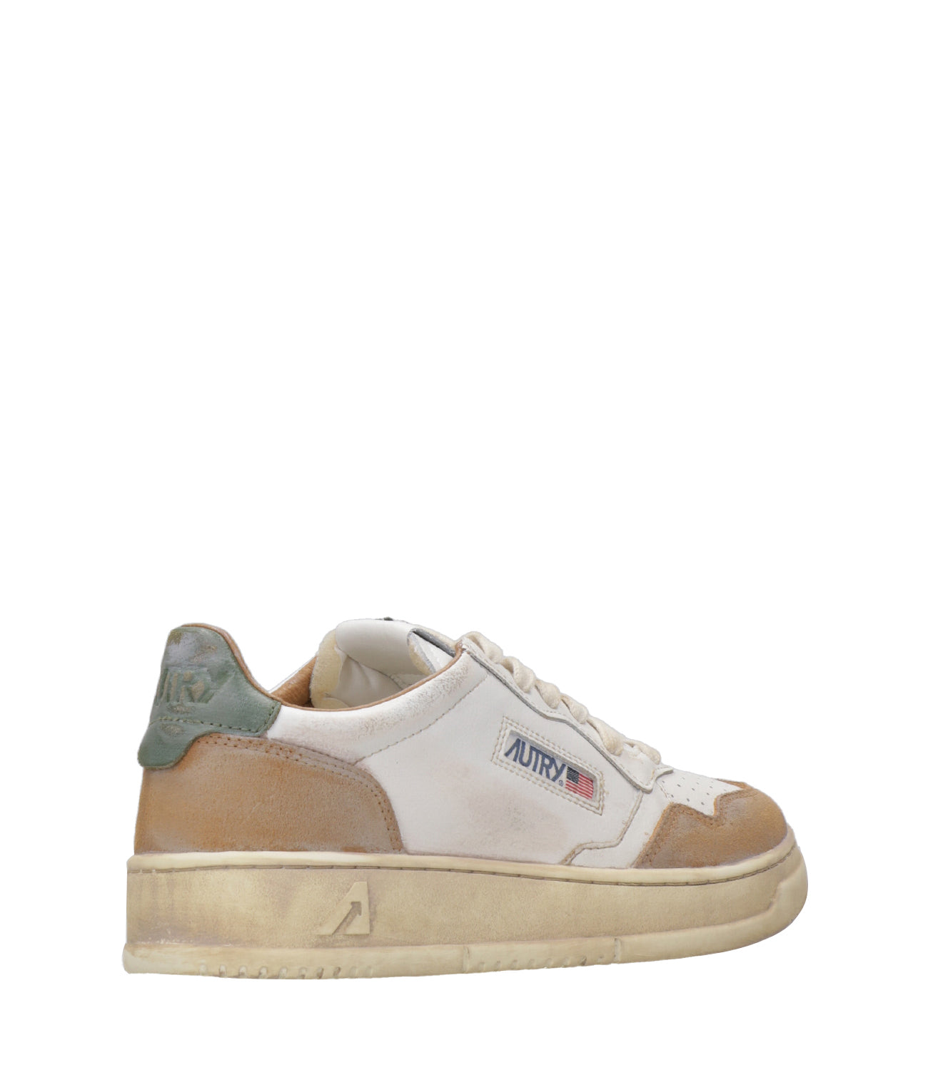 Autry | Sneakers Sup Vint Low Woman Cognac and Green