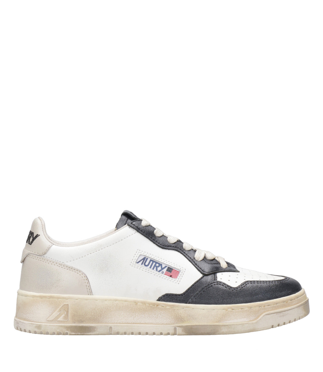 Autry | Super Vintage Low White and Black Sneakers