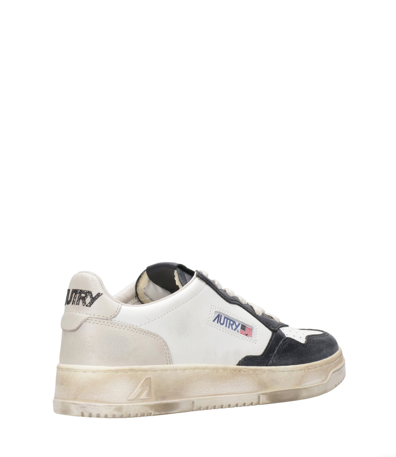 Autry | Super Vintage Low White and Black Sneakers