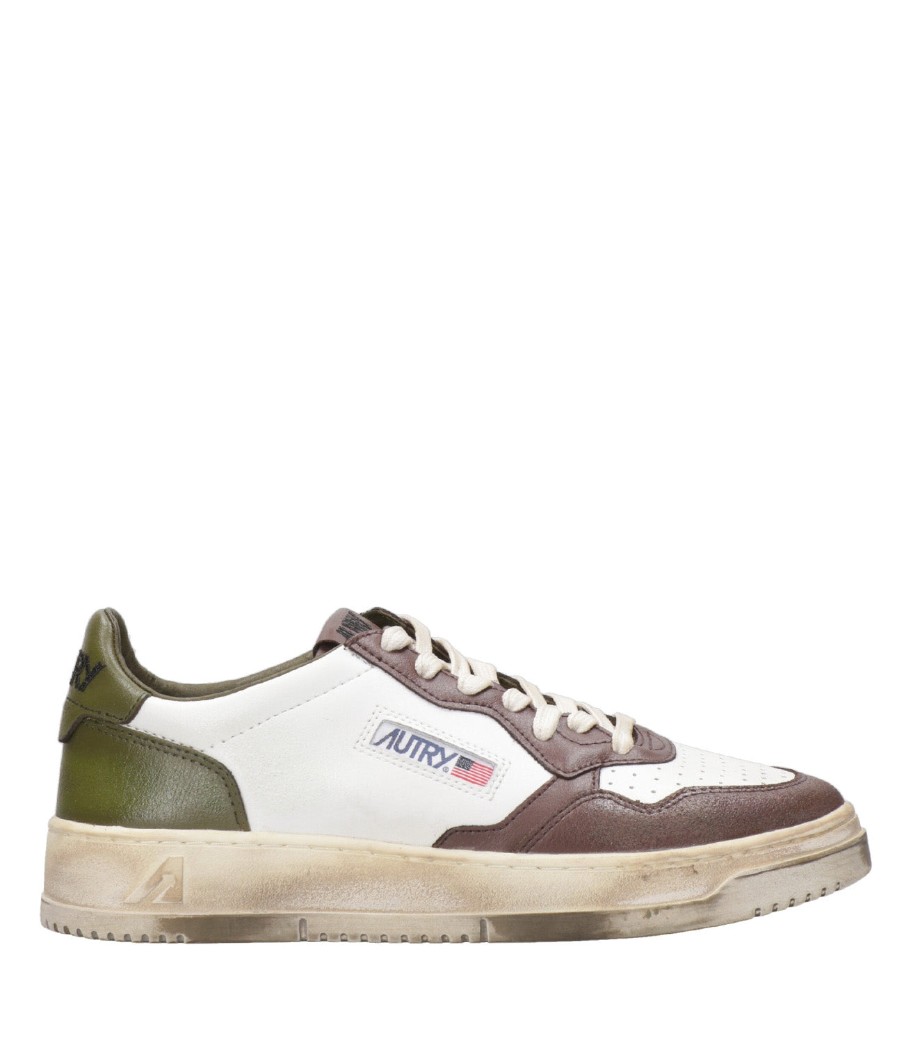Autry | Sup Vint Low Brown and Green Sneakers