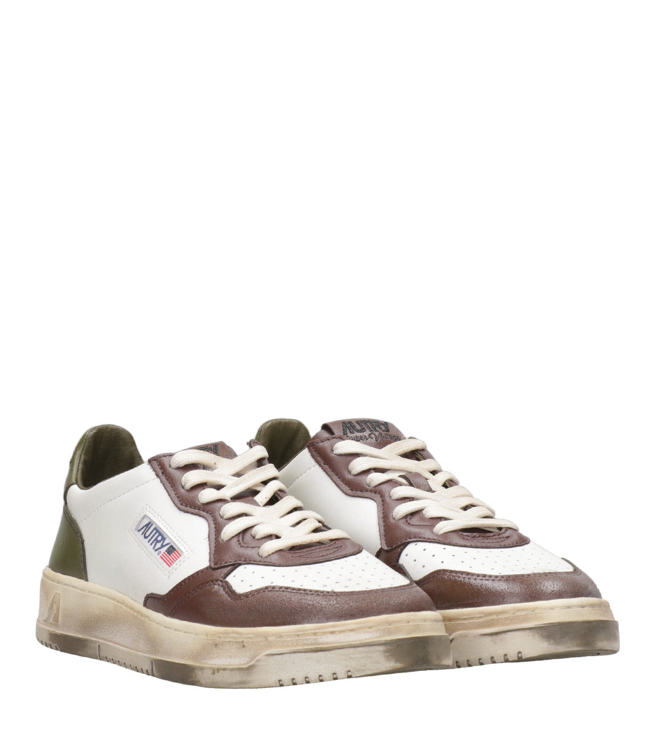 Autry | Sup Vint Low Brown and Green Sneakers