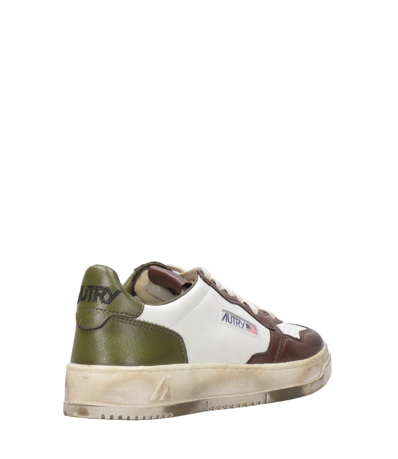 Autry | Sup Vint Low Brown and Green Sneakers