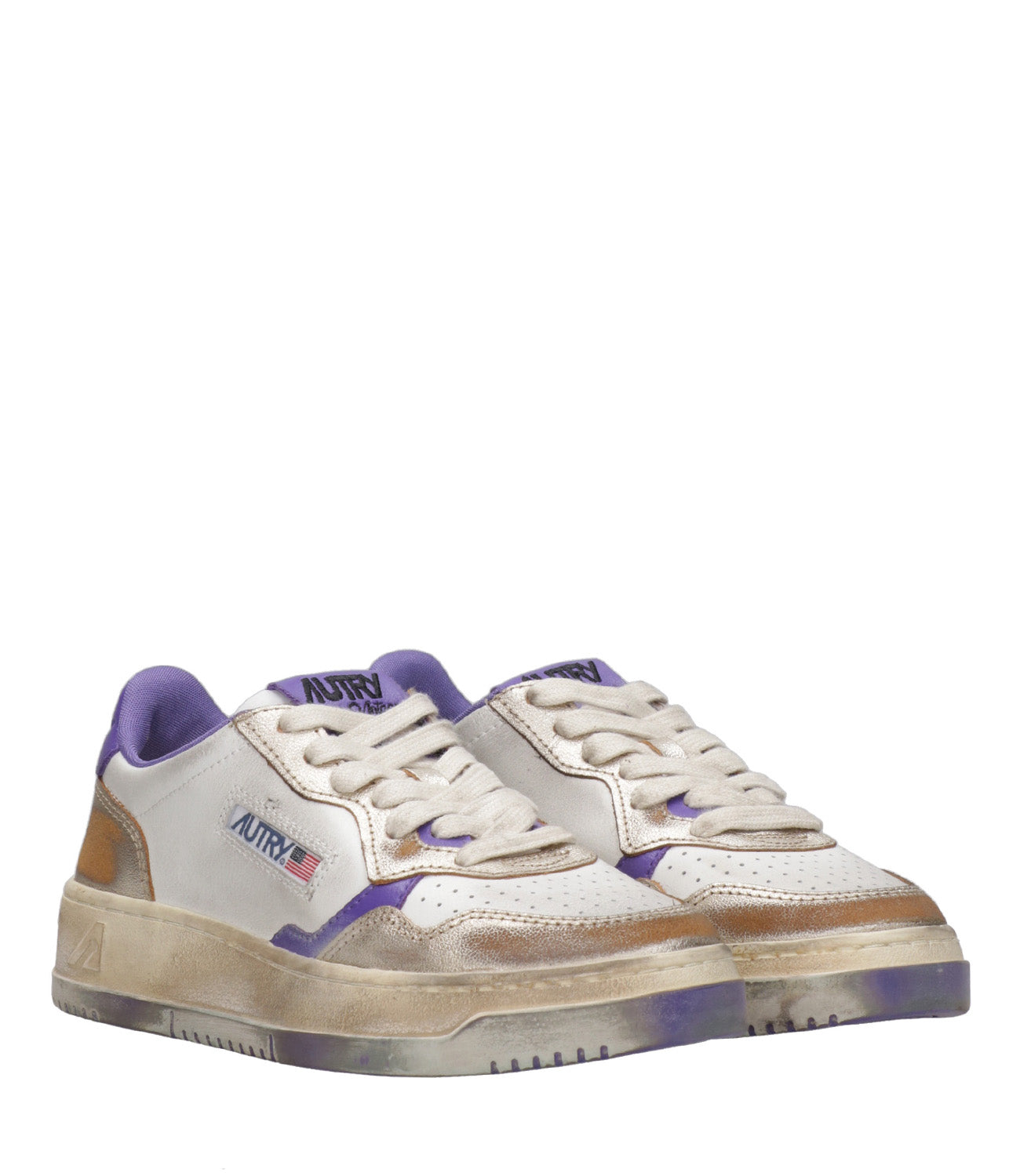 Autry | Sneakers Sup Vint Low Bianco e Viola