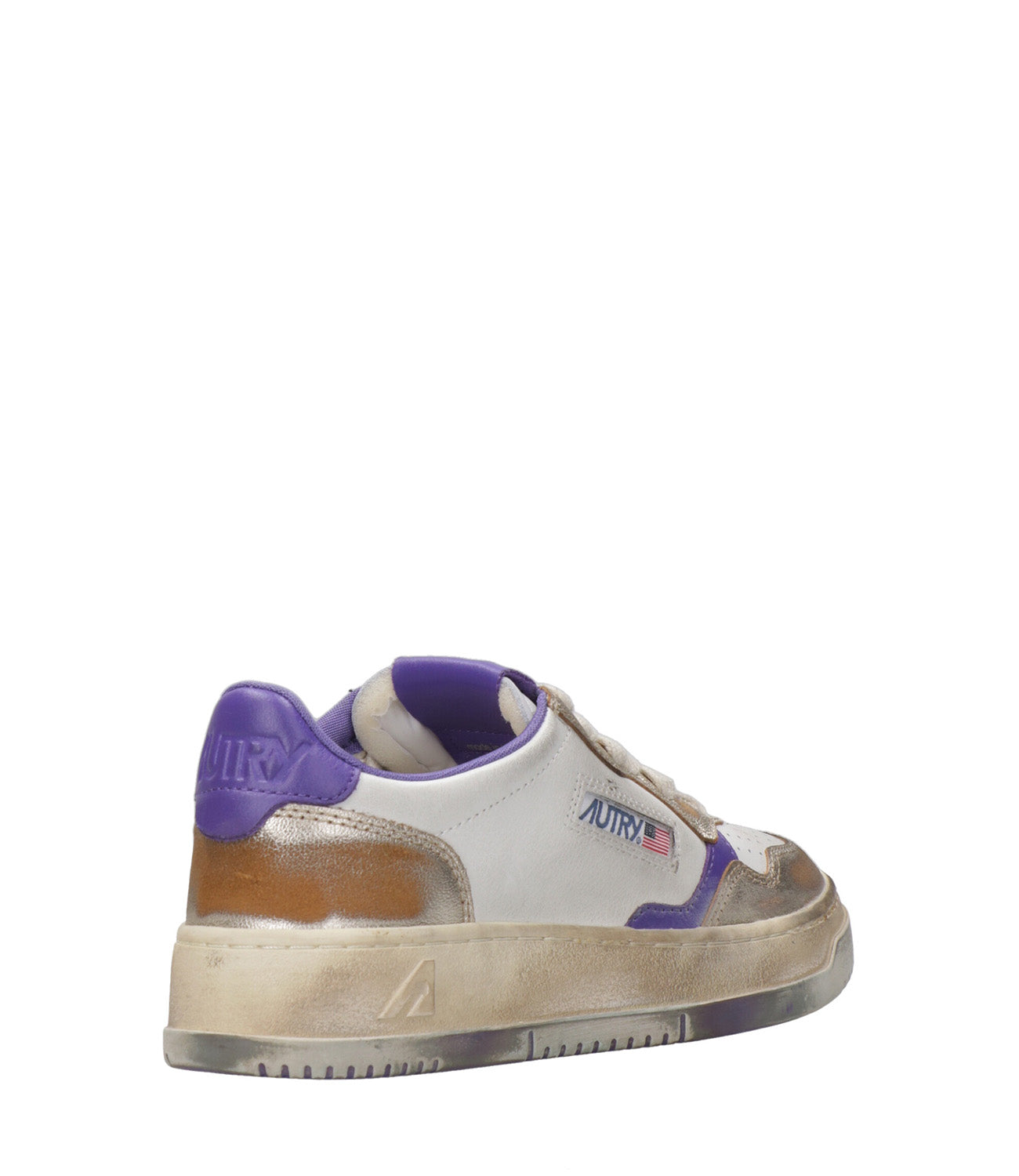 Autry | Sup Vint Low White and Purple Sneakers