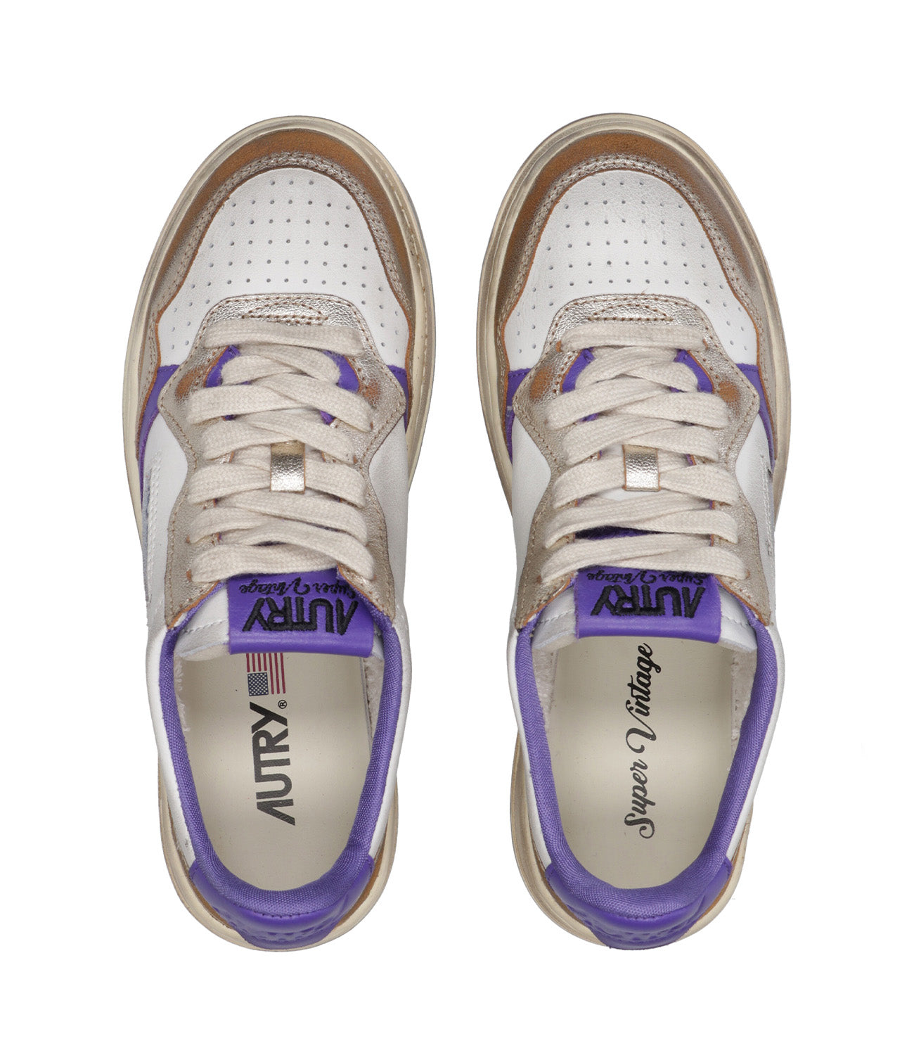 Autry | Sneakers Sup Vint Low Bianco e Viola