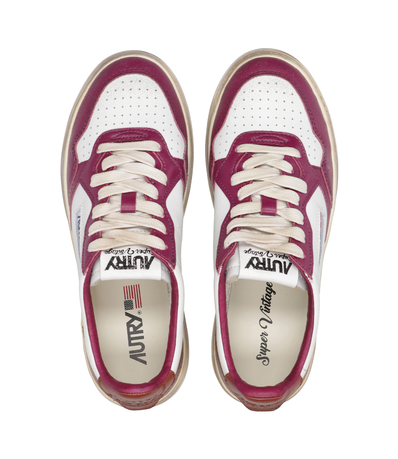 Autry | Sup Vint Low Sneakers Purple and Brown