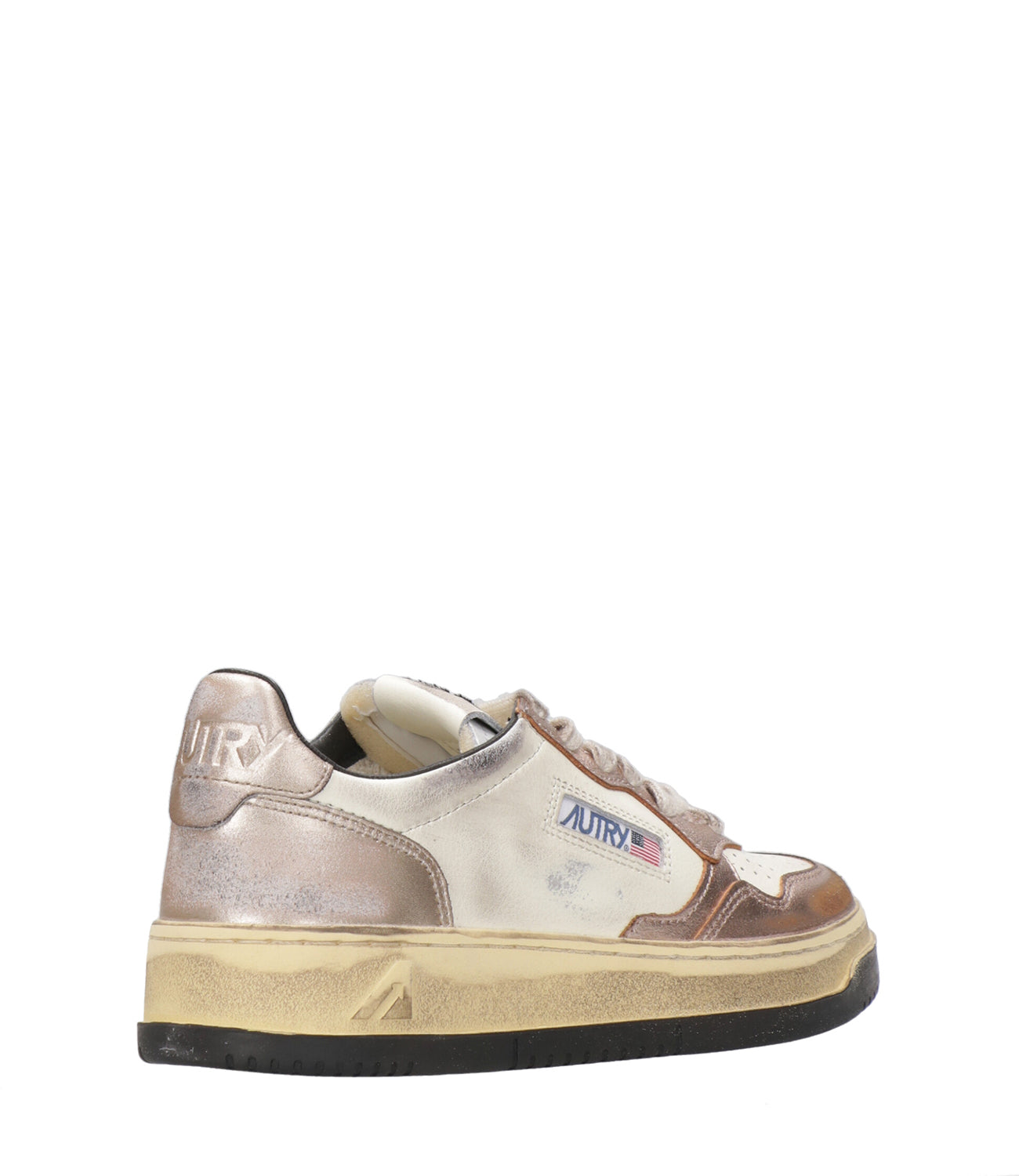 Autry | Sneakers Sup Vint Low Woman White and Pink Metallic