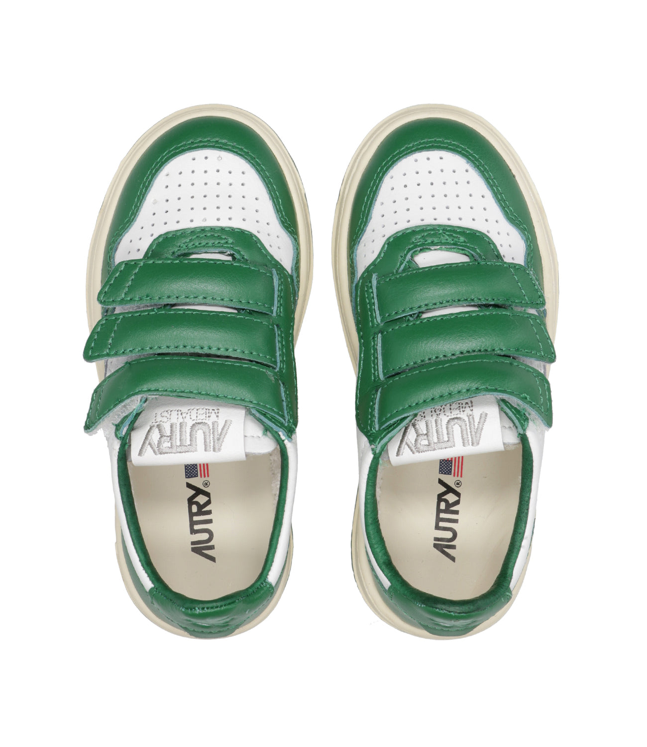 Autry Kids | Sneakers Kidstripes Low Bianco e Verde