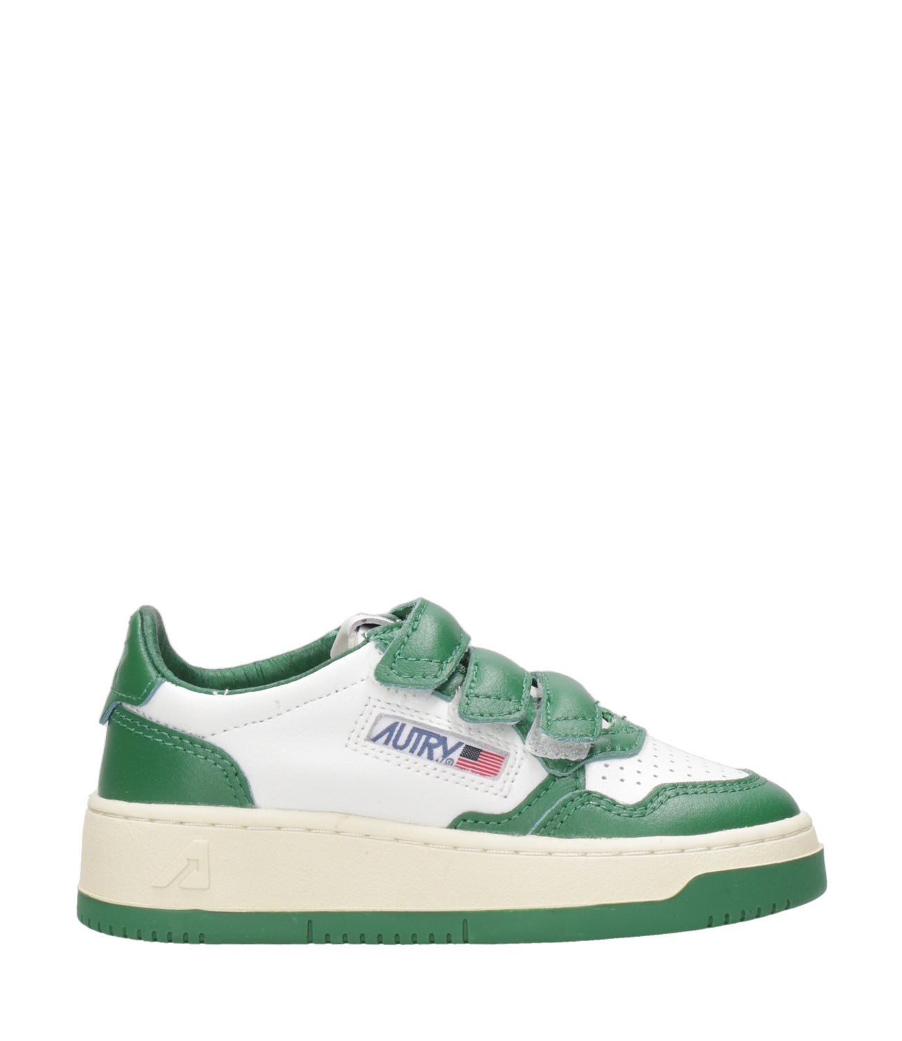 Autry Kids | Sneakers Kidstripes Low Bianco e Verde