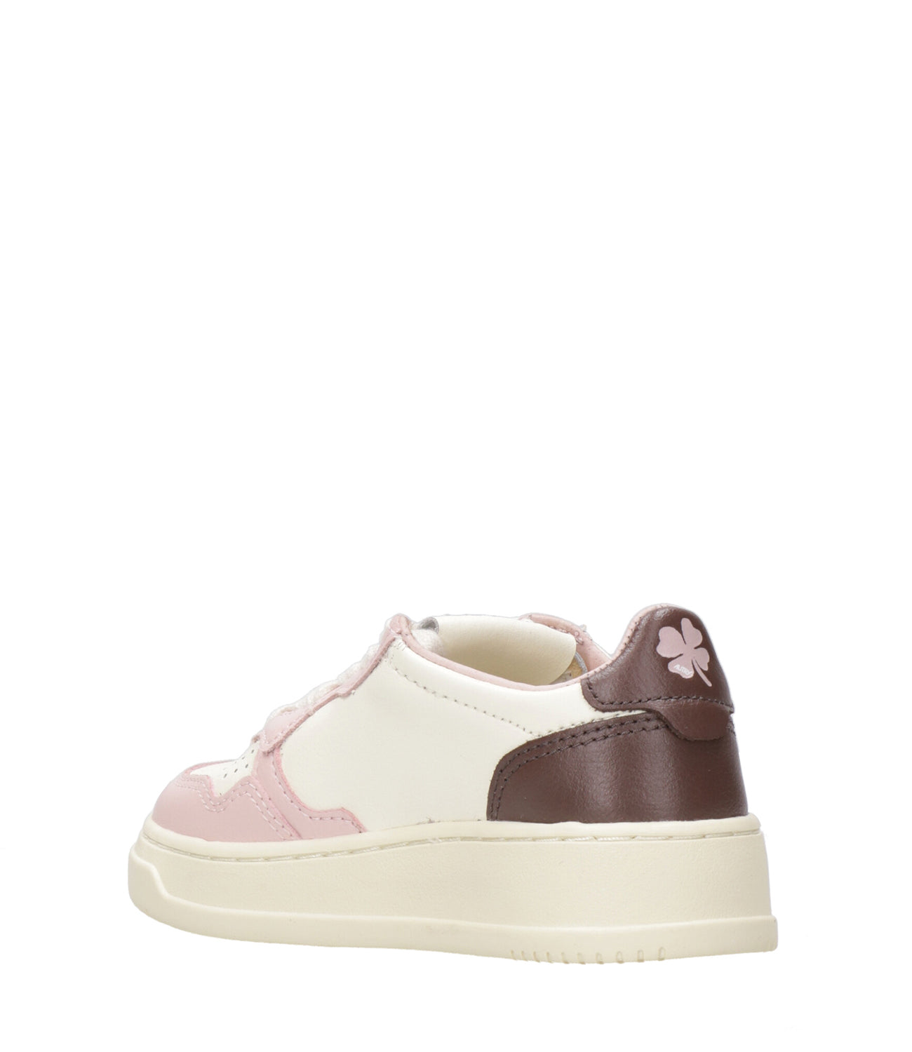 Autry Kids | Sneakers Medalist Low Bianco Marrone e Rosa