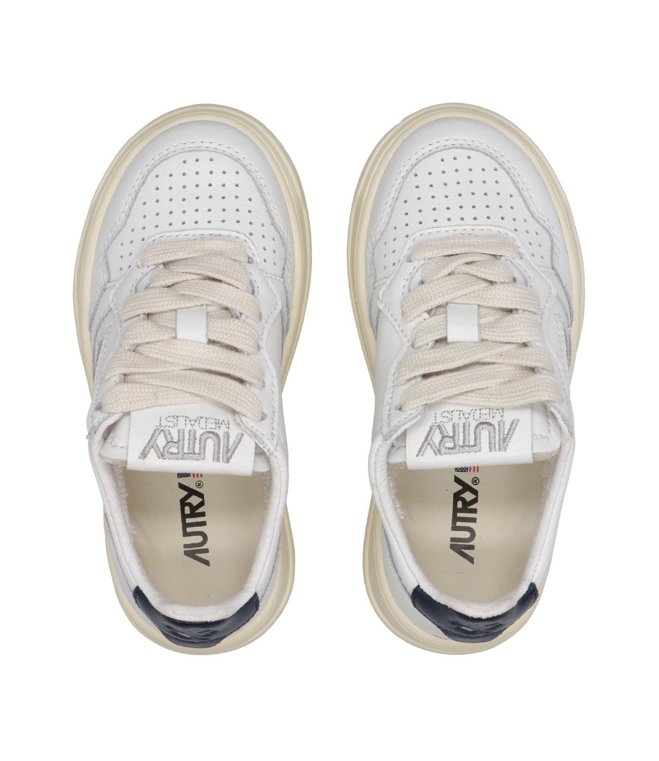 Autry Kids | Sneakers Medalist Low Bianco e Blu