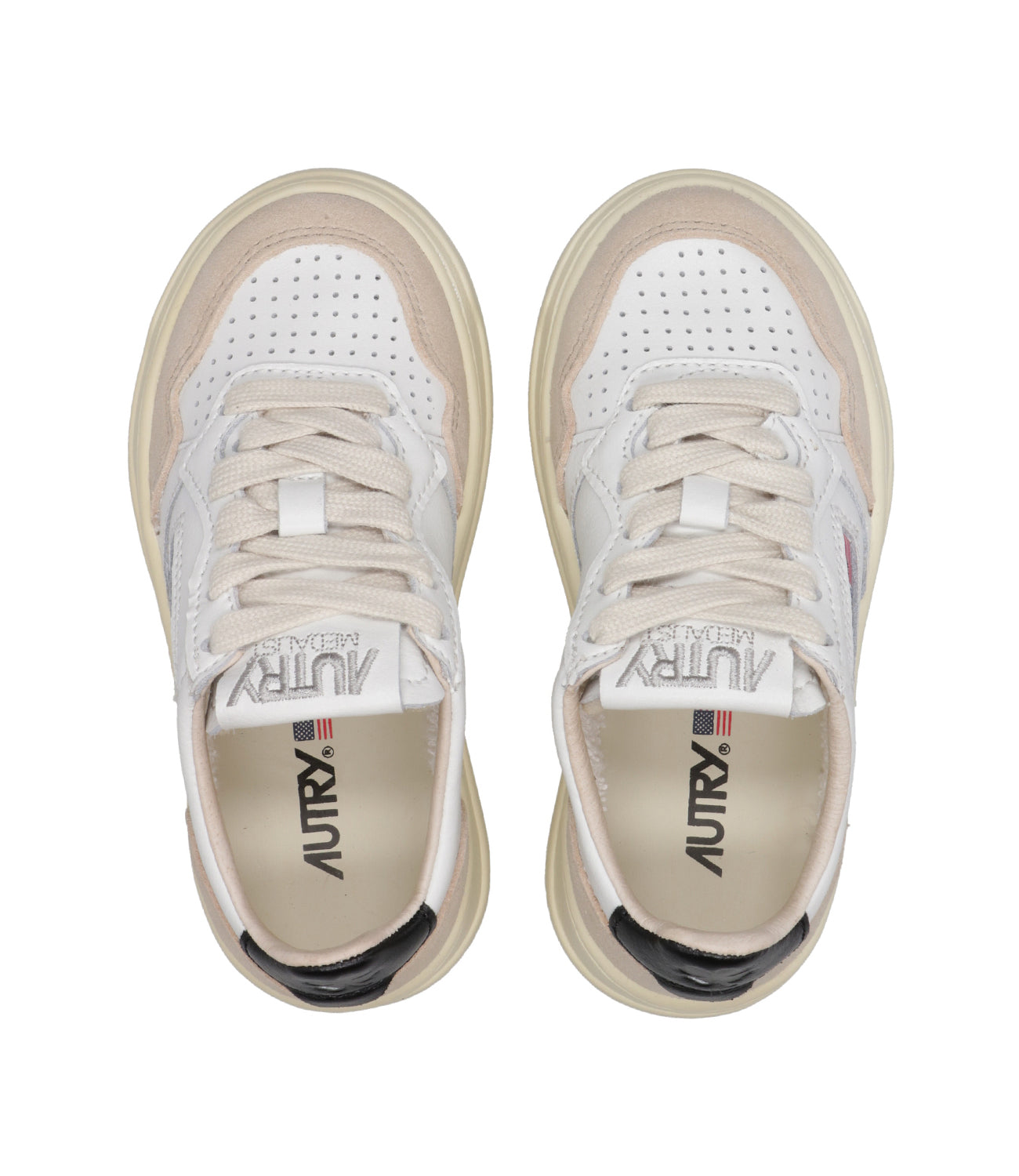 Autry Kids | Sneakers Medalist Low Bianco e Nero