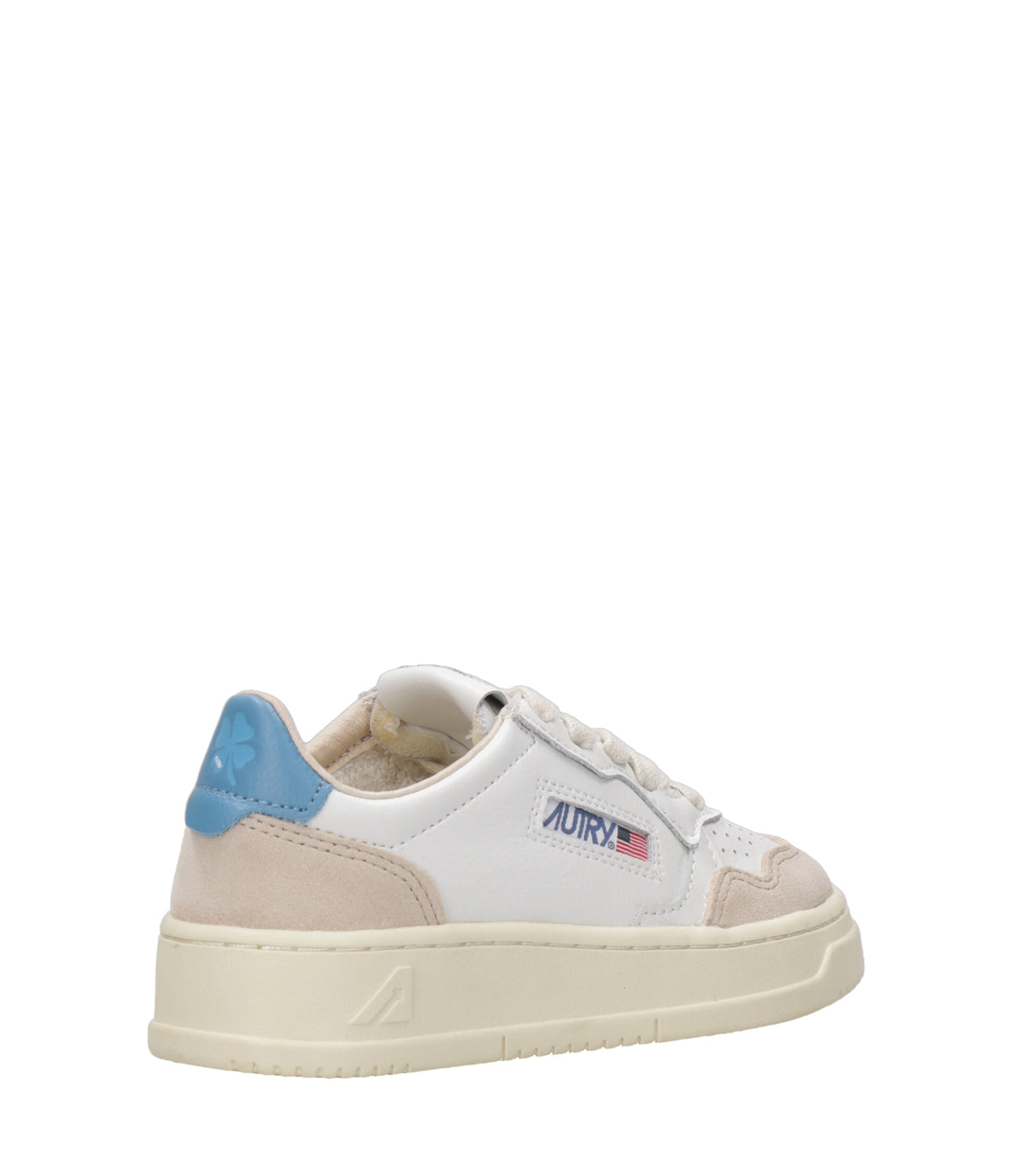 Autry Kids | Sneakers Medalist Low Bianco e Celeste