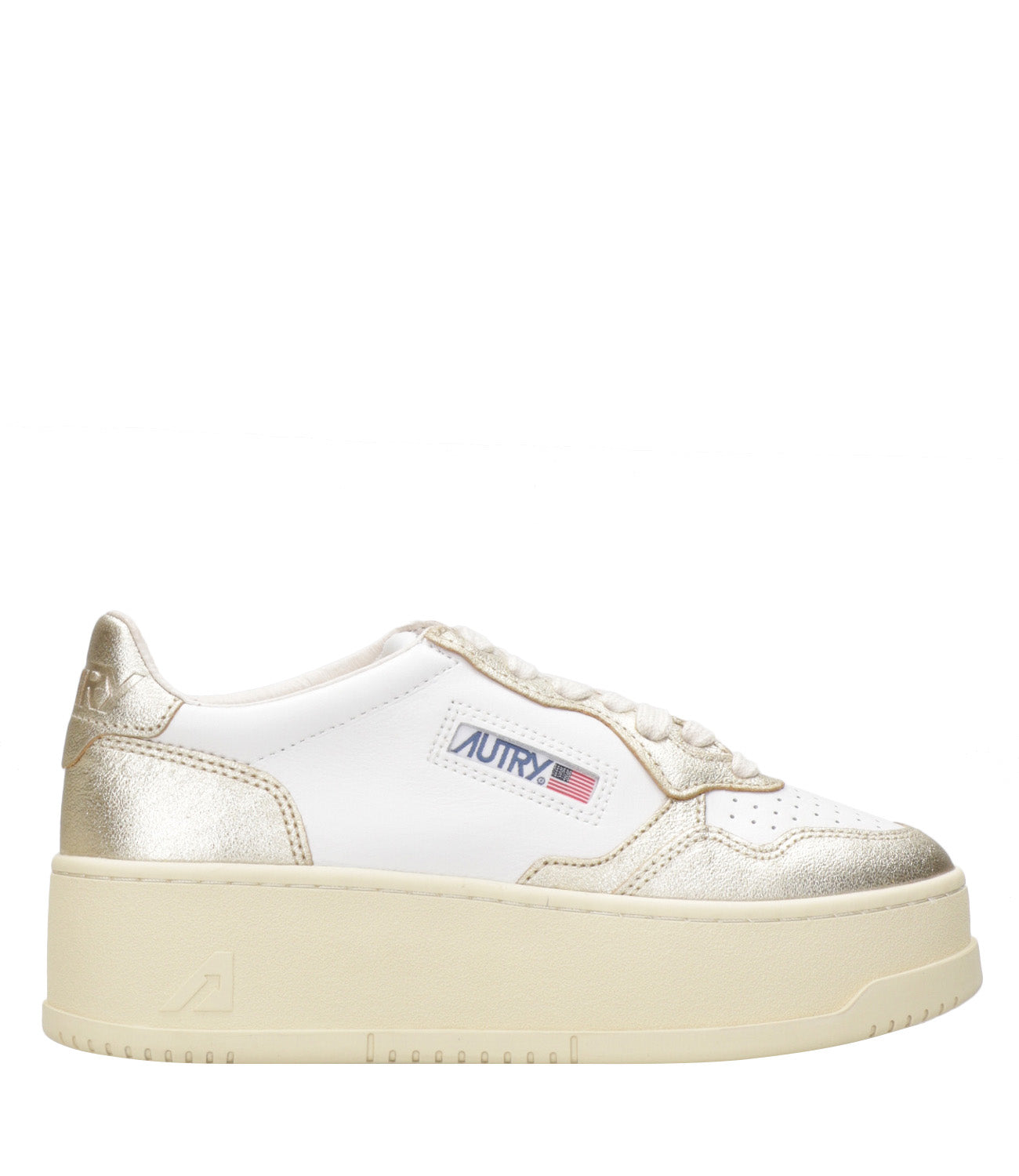 Autry | Sneakers Platform Low Bianco e Platino