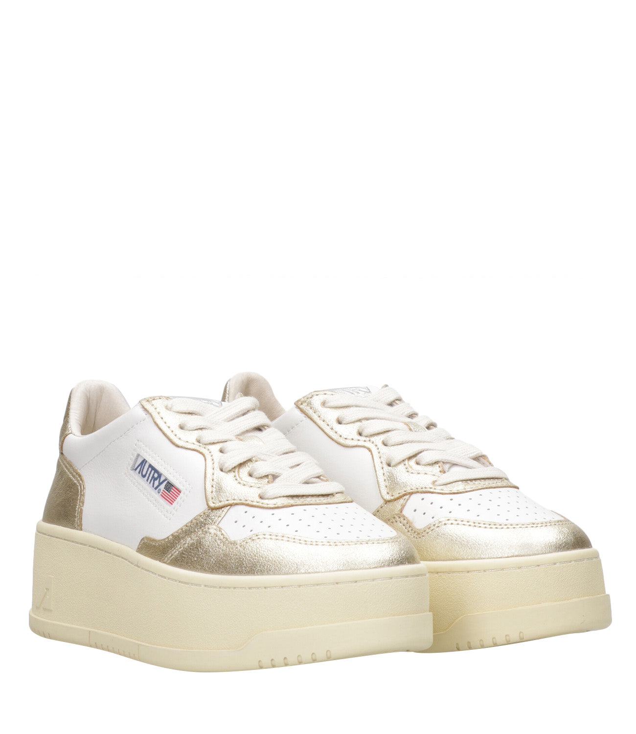 Autry | Sneakers Platform Low Bianco e Platino