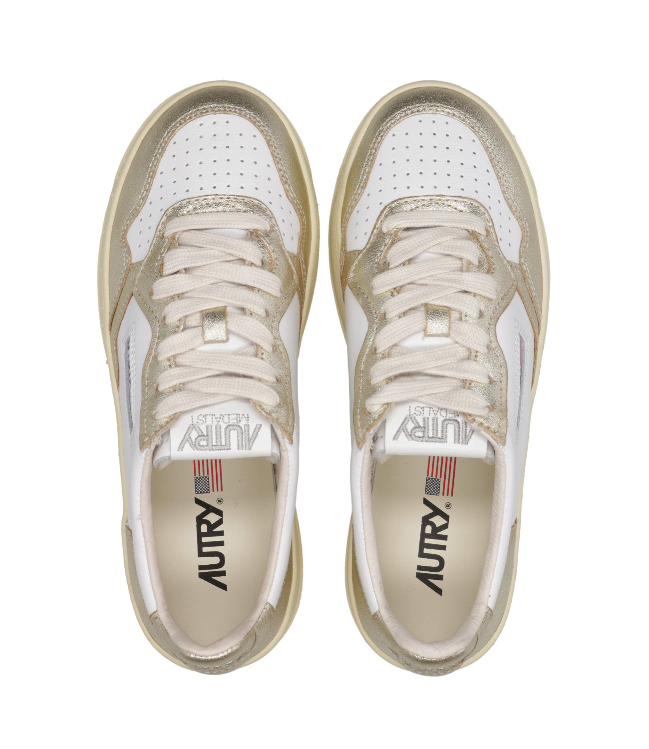 Autry | Sneakers Platform Low Bianco e Platino