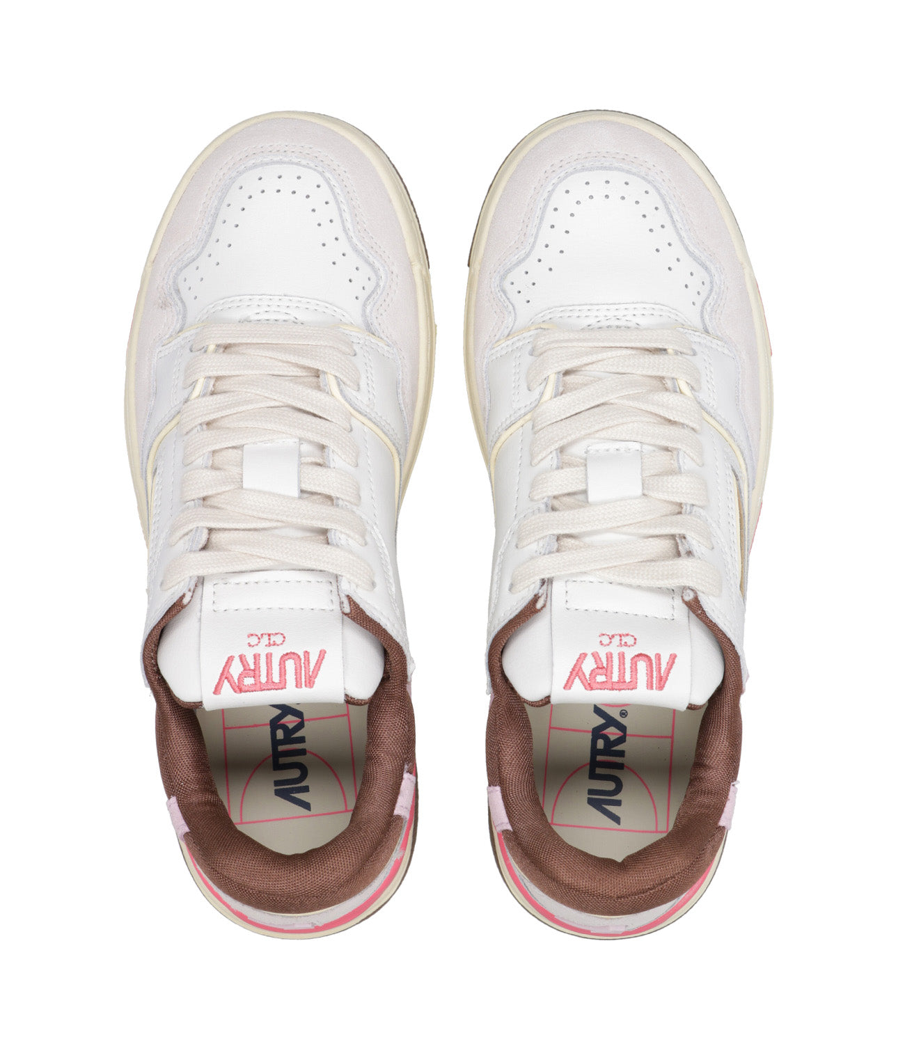 Autry | Sneakers CLC Low Bianco, Marrone e Rosa