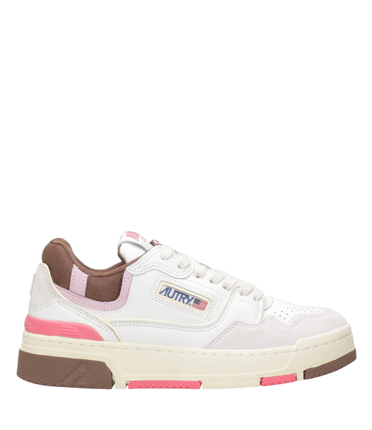 Autry | Sneakers CLC Low Bianco, Marrone e Rosa