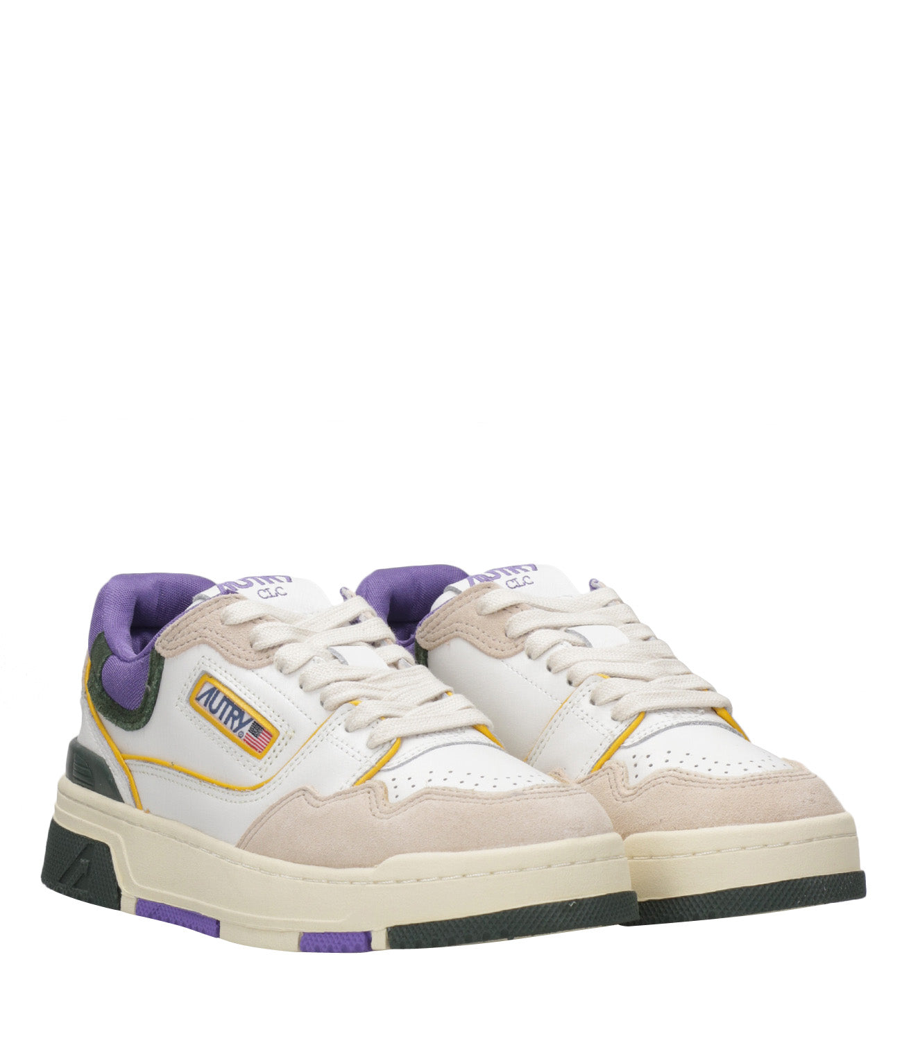 Autry | Sneakers CLC Low Bianco, Verde e Viola