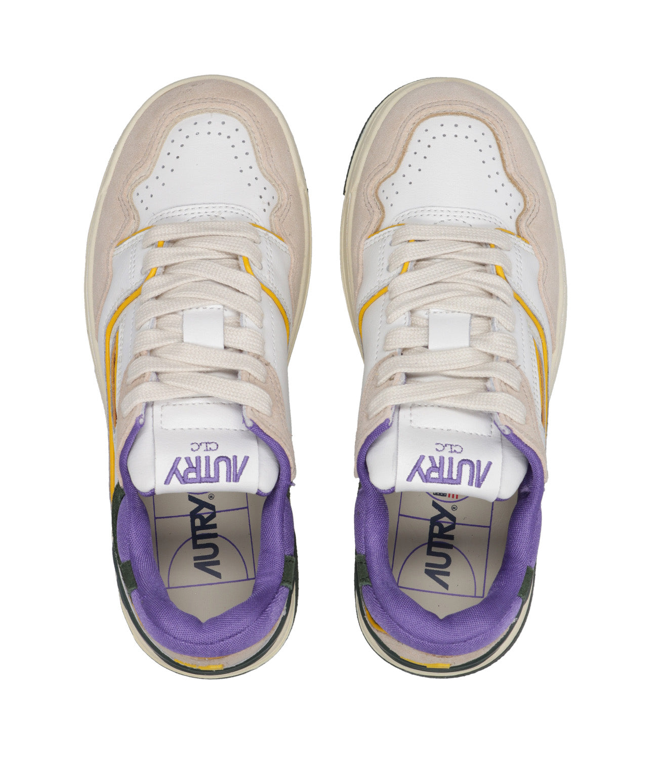 Autry | Sneakers CLC Low White, Green and Purple