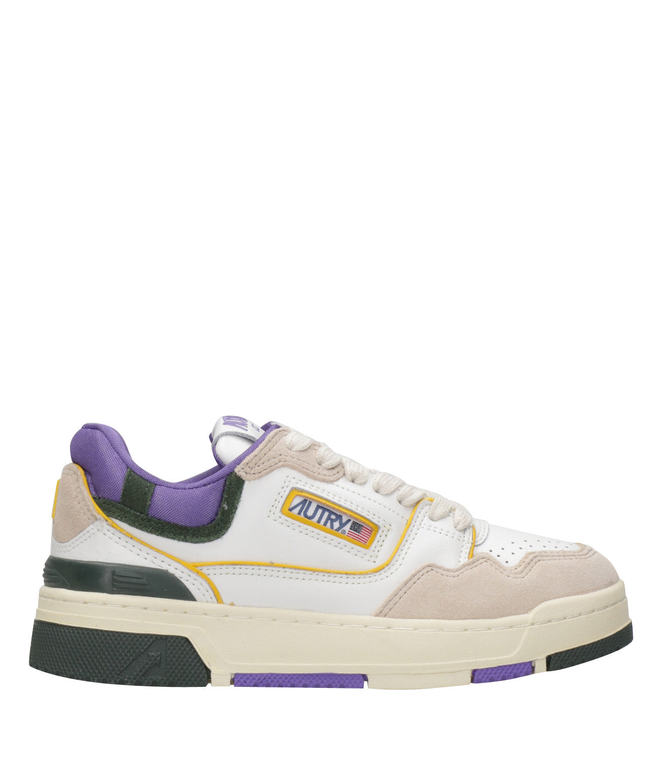 Autry | Sneakers CLC Low Bianco, Verde e Viola