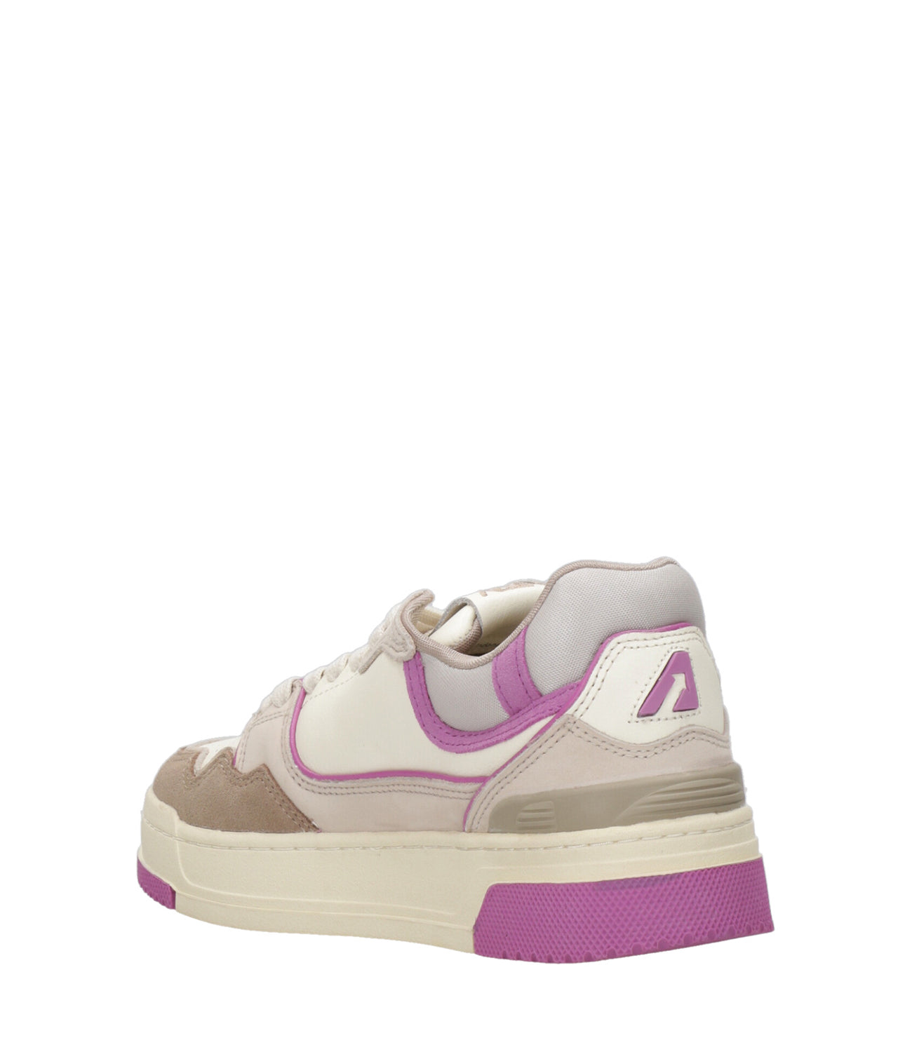 Autry | Sneakers CLC Low Woman Bianca Taupe e Fuxia