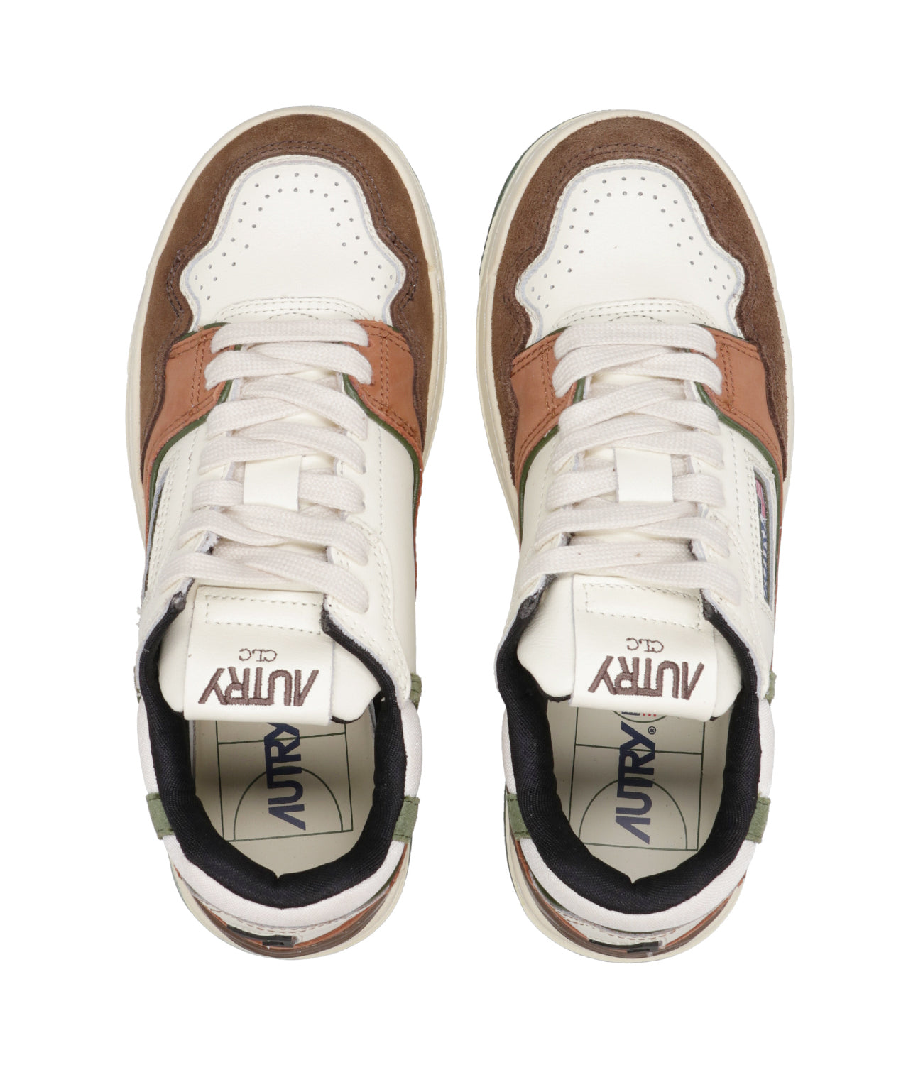 Autry | Sneakers CLC Low Woman Ebony e Verde militare