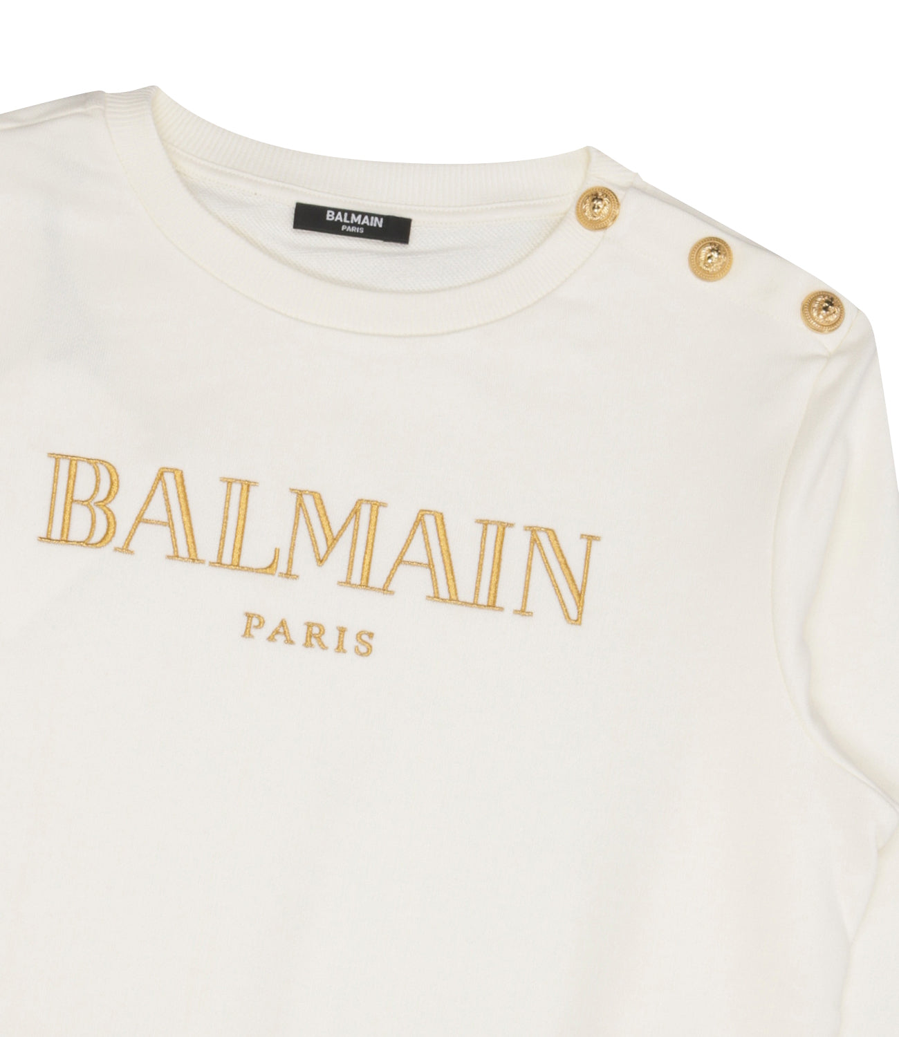 Balmain Kids | Sweatshirt Ivory and Gold