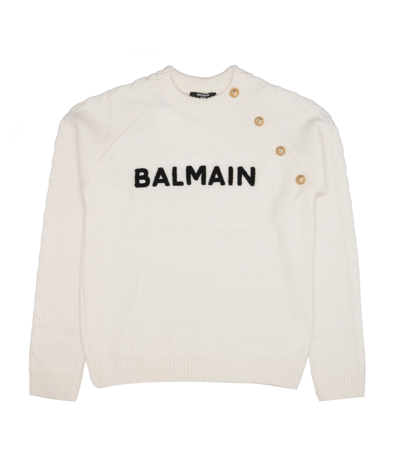 Balmain Kids | Ivory and Black Sweater