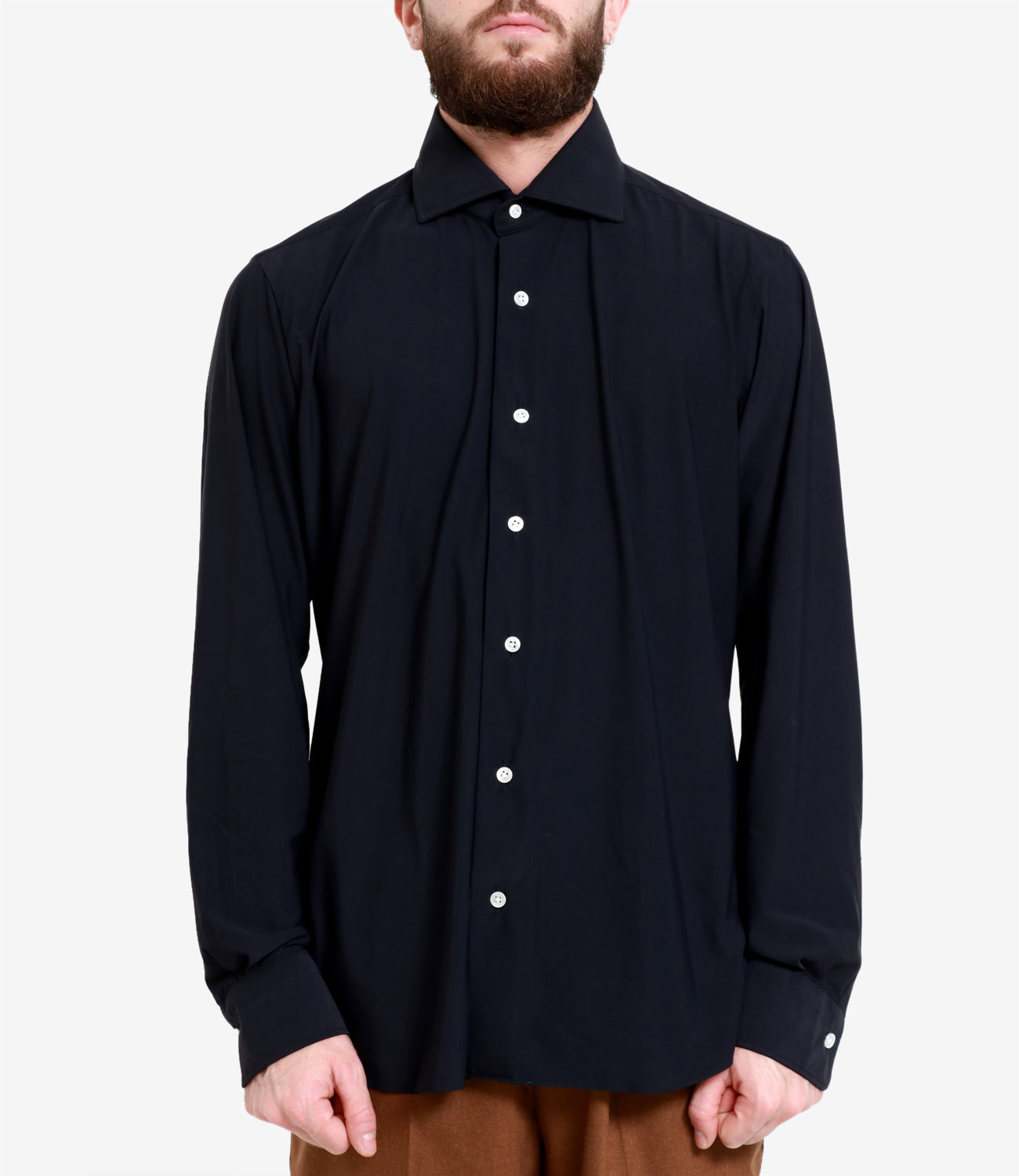 Beard | Navy Blue Shirt