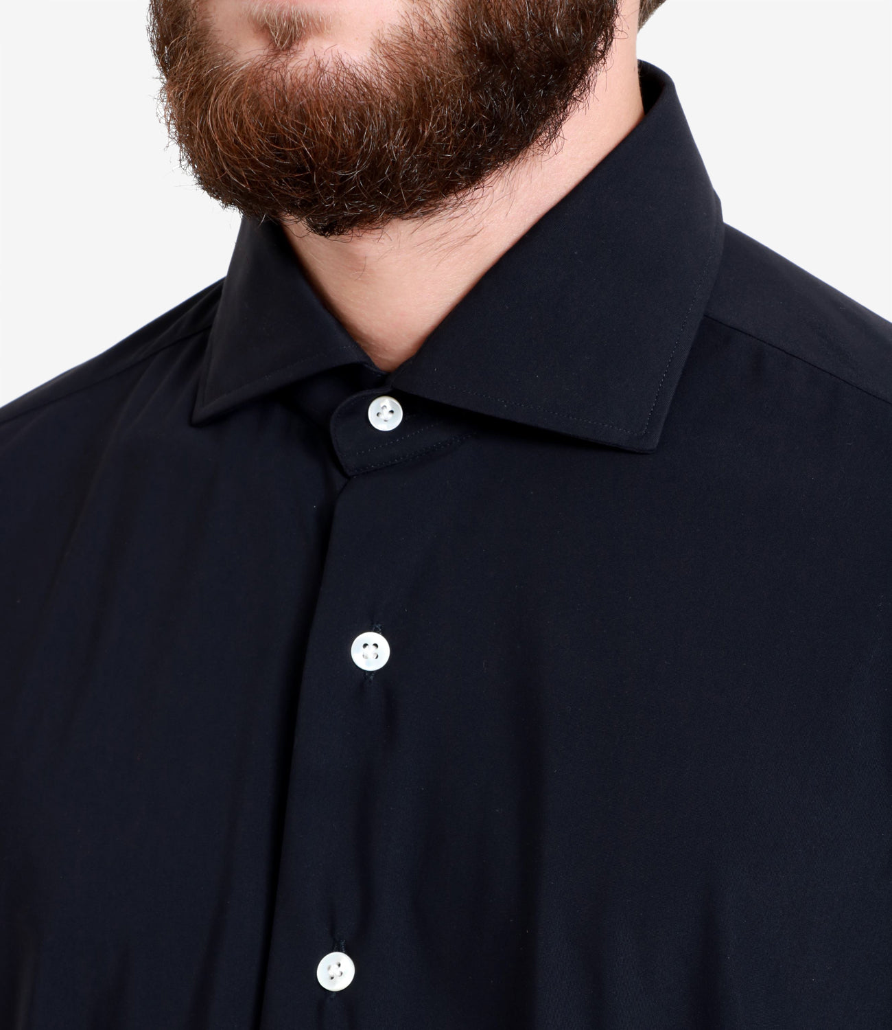 Beard | Navy Blue Shirt