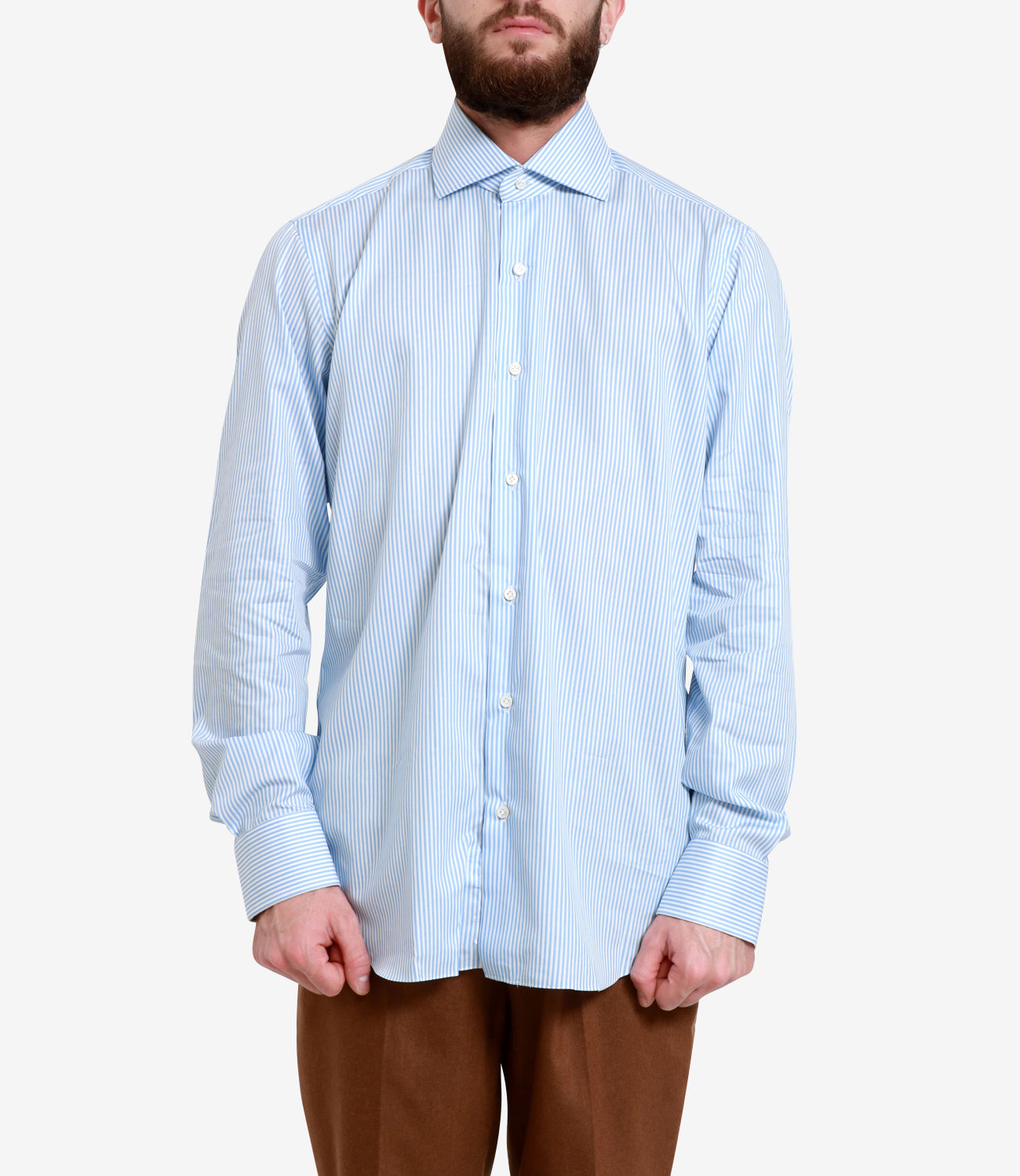 Beard | White and Light Blue Shirt