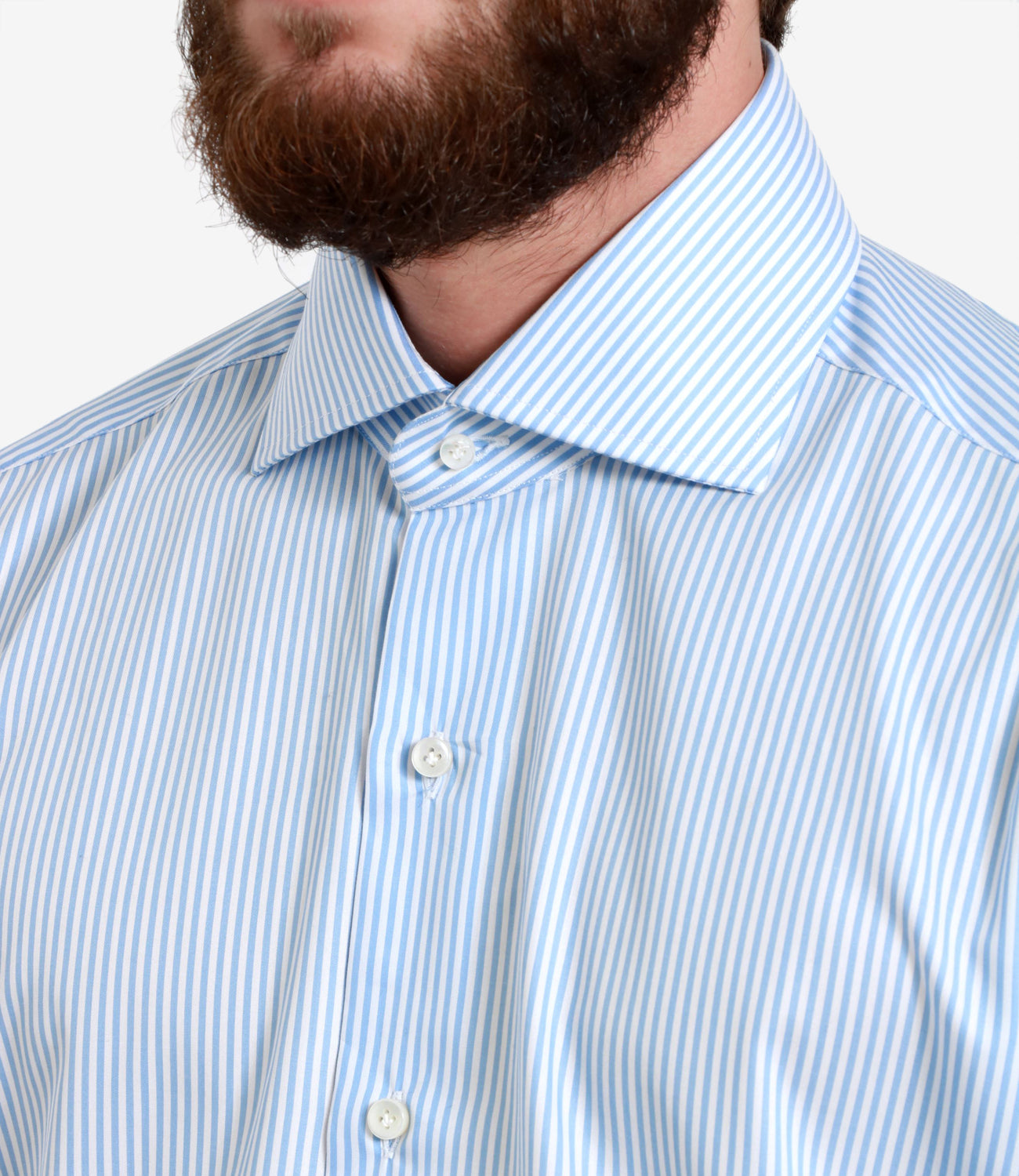 Beard | White and Light Blue Shirt