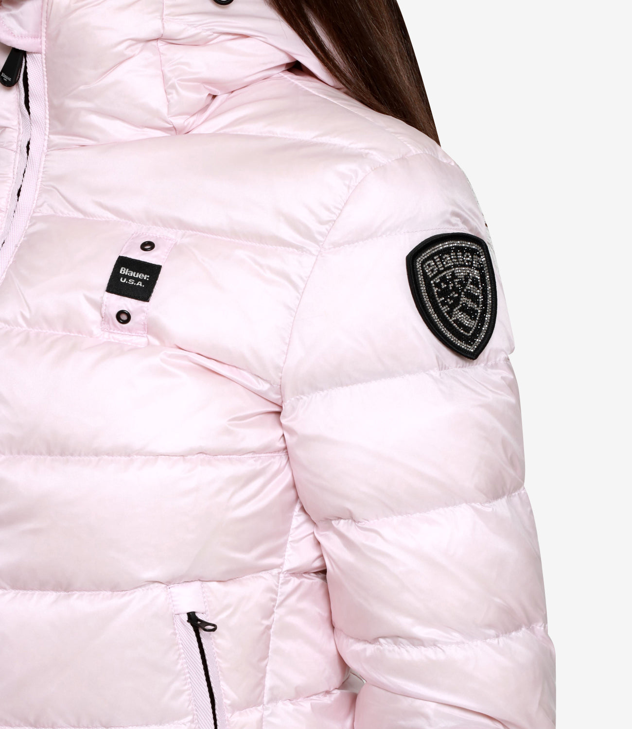 Blauer | Charming Pink and Gray Down Jacket