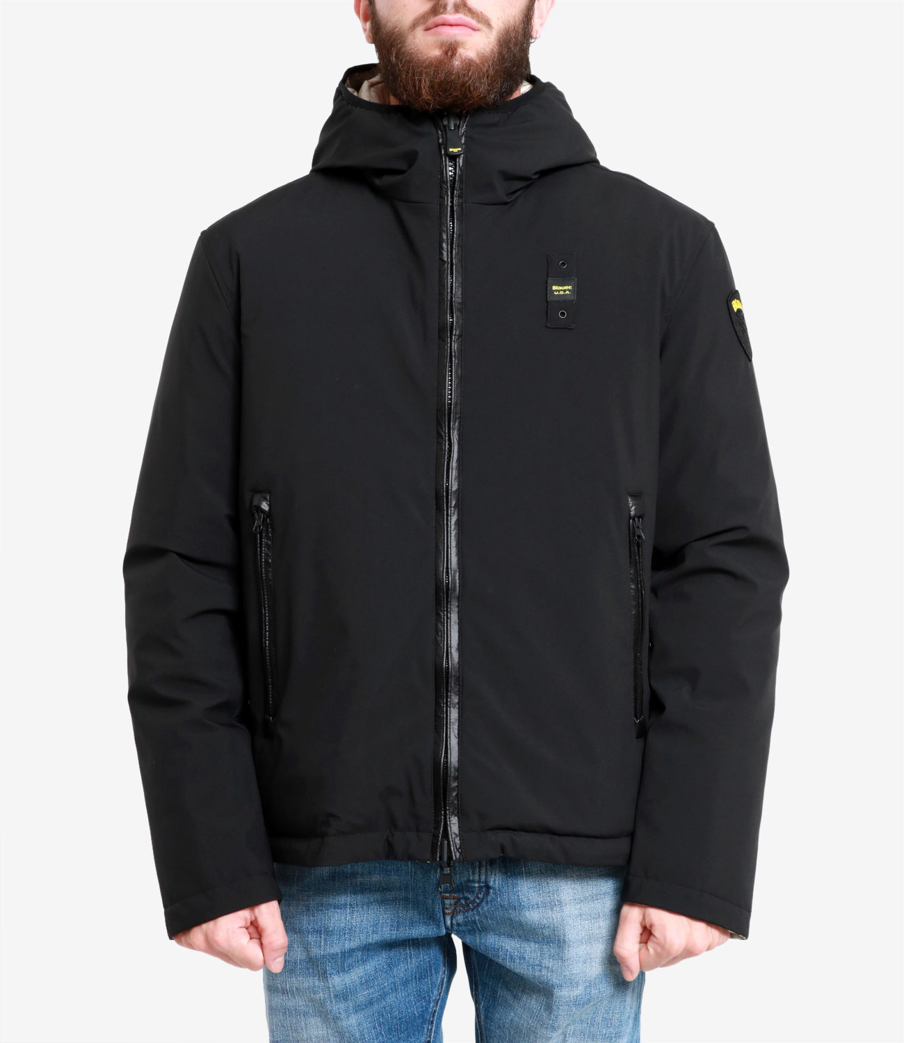 Blauer | Ballard Reversible Down Jacket Black and Beige