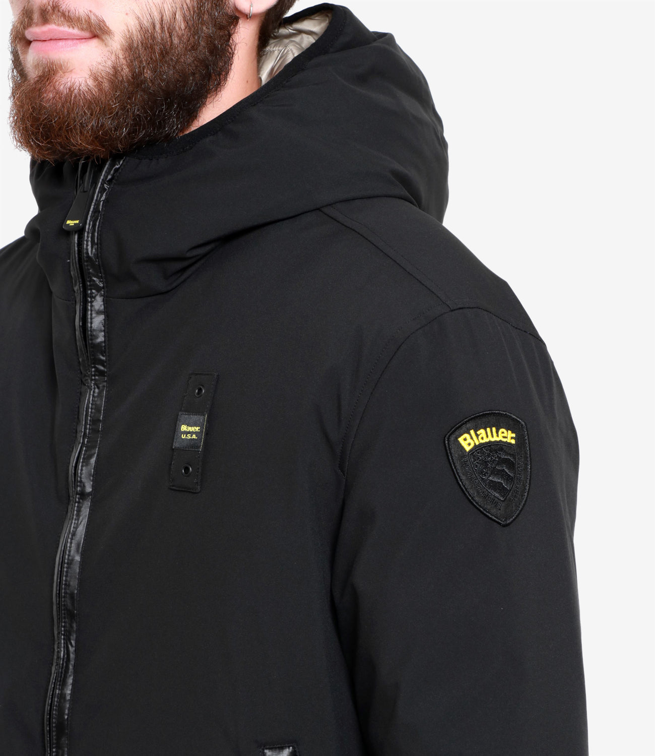 Blauer | Ballard Reversible Down Jacket Black and Beige