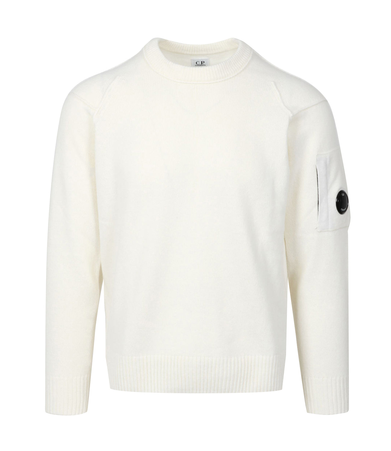 C.P. Company | Lambswool GRS Crew Neck Knit White