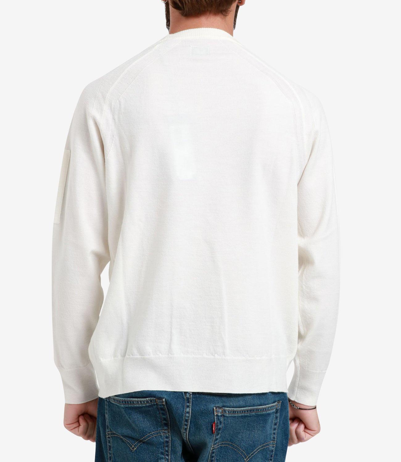 C.P. Company | Maglia Lambswool GRS Crew Neck Knit Bianca