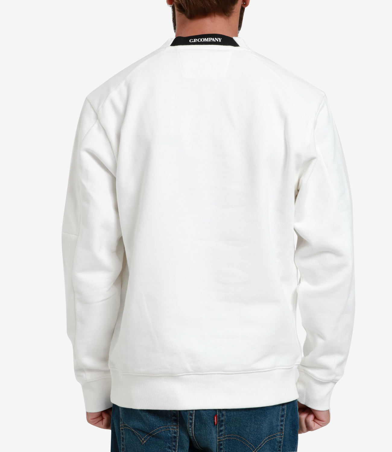 C.P. Company | Diagonal Raised Fleece White