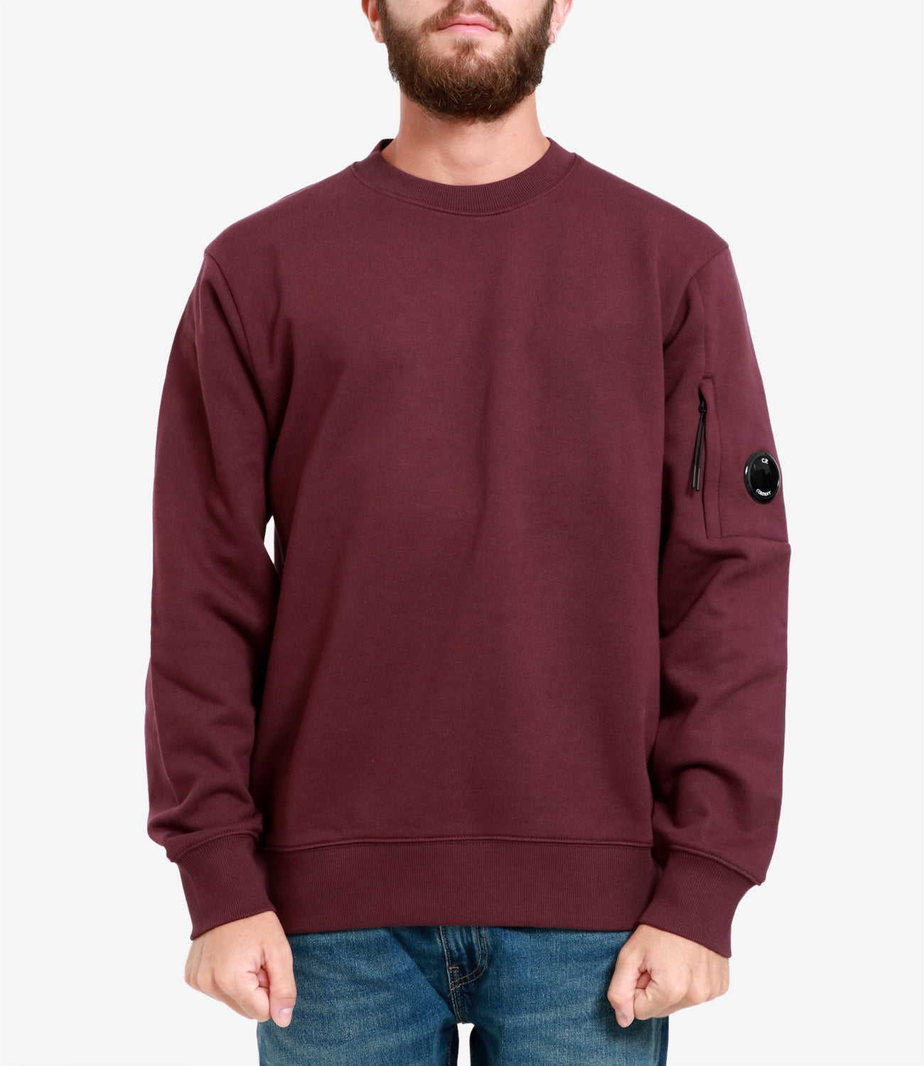 C.P. Company | Felpa Diagonal Raised Fleece Bordeaux