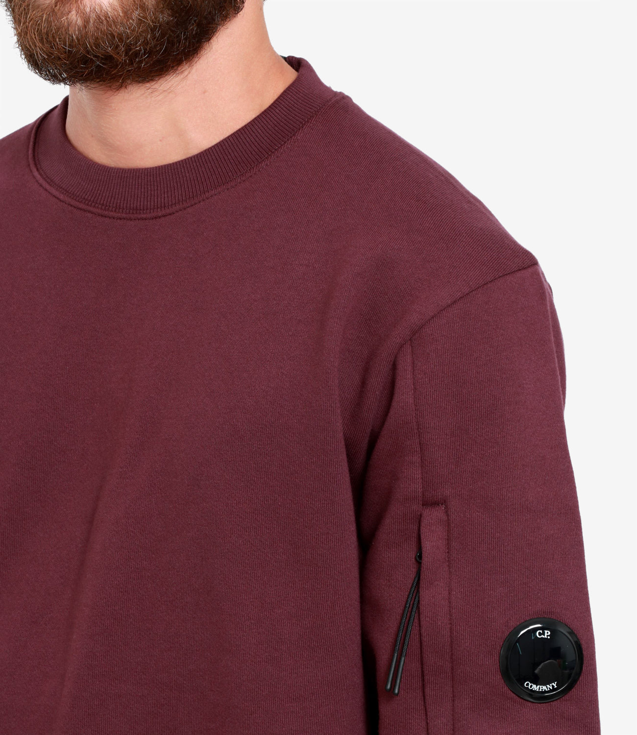 C.P. Company | Felpa Diagonal Raised Fleece Bordeaux