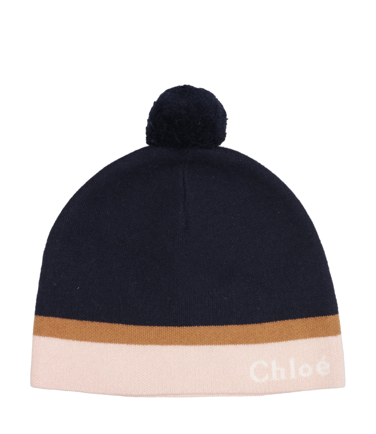 Chloé Kids | Heritage D3 Hat Navy Blue and Sand