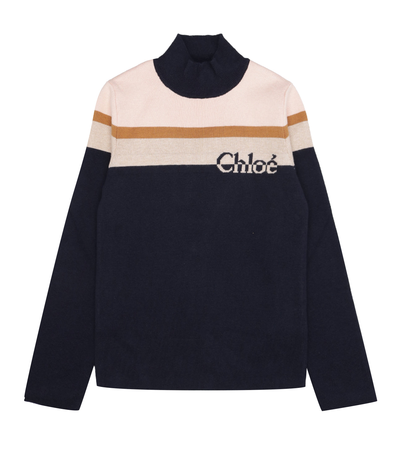 Chloé Kids | Heritage D3 Pullover Navy Blue and Pink