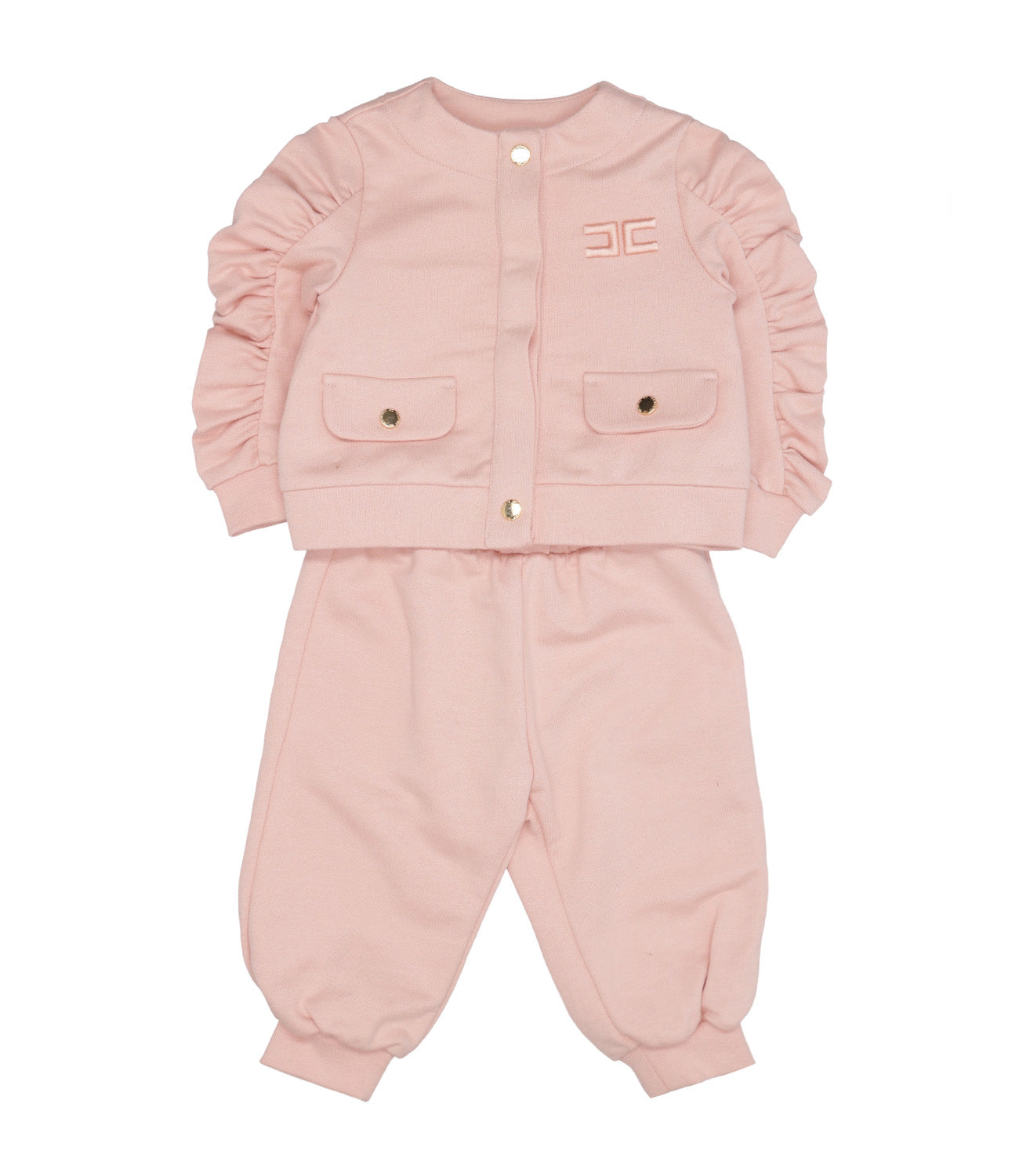 Elisabetta Franchi La Mia Bambina | Pink Sweater and Pant Set