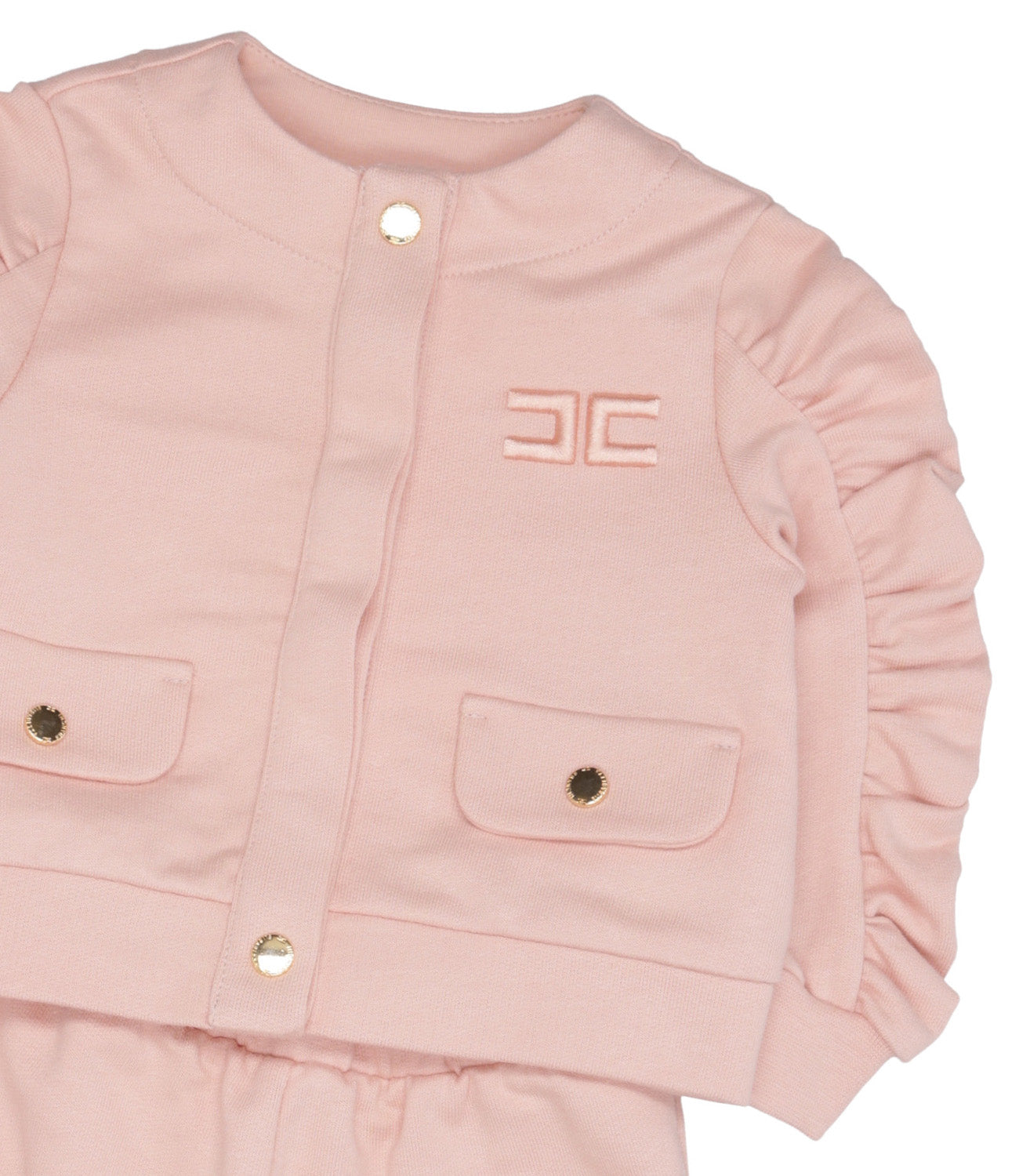 Elisabetta Franchi La Mia Bambina | Pink Sweater and Pant Set