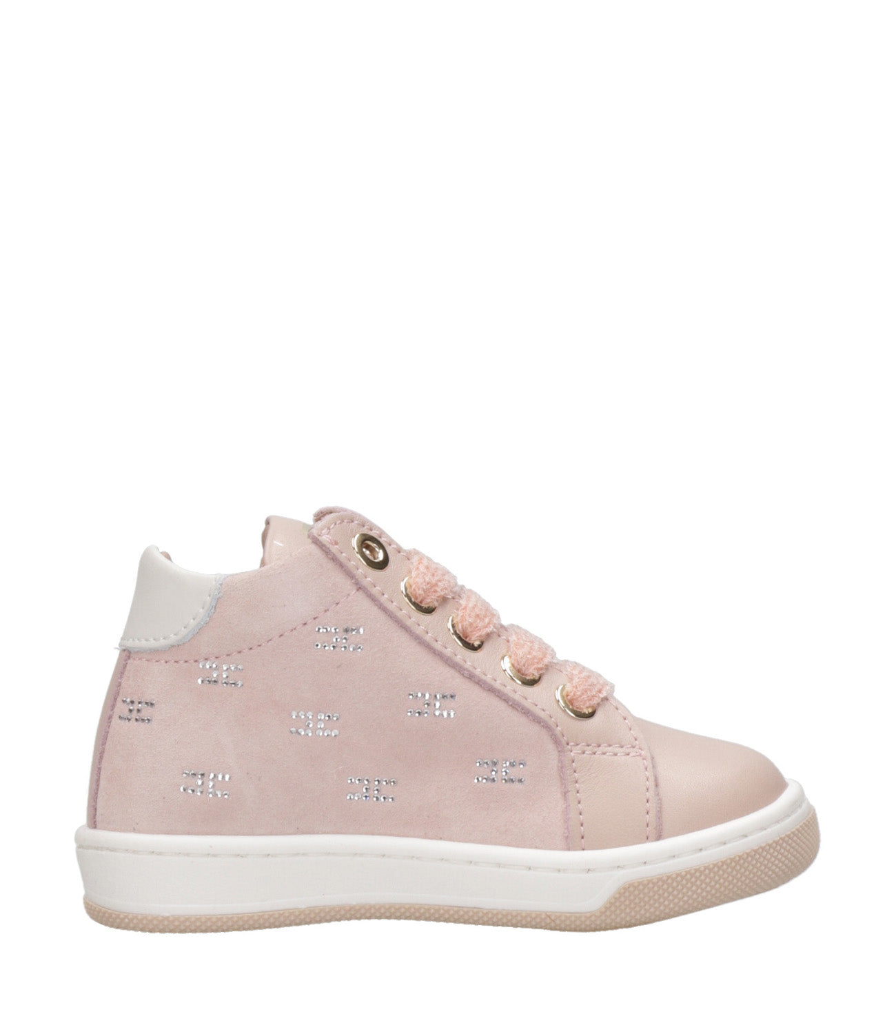 Elisabetta Franchi La Mia Bambina | Pink and Ivory Sneakers