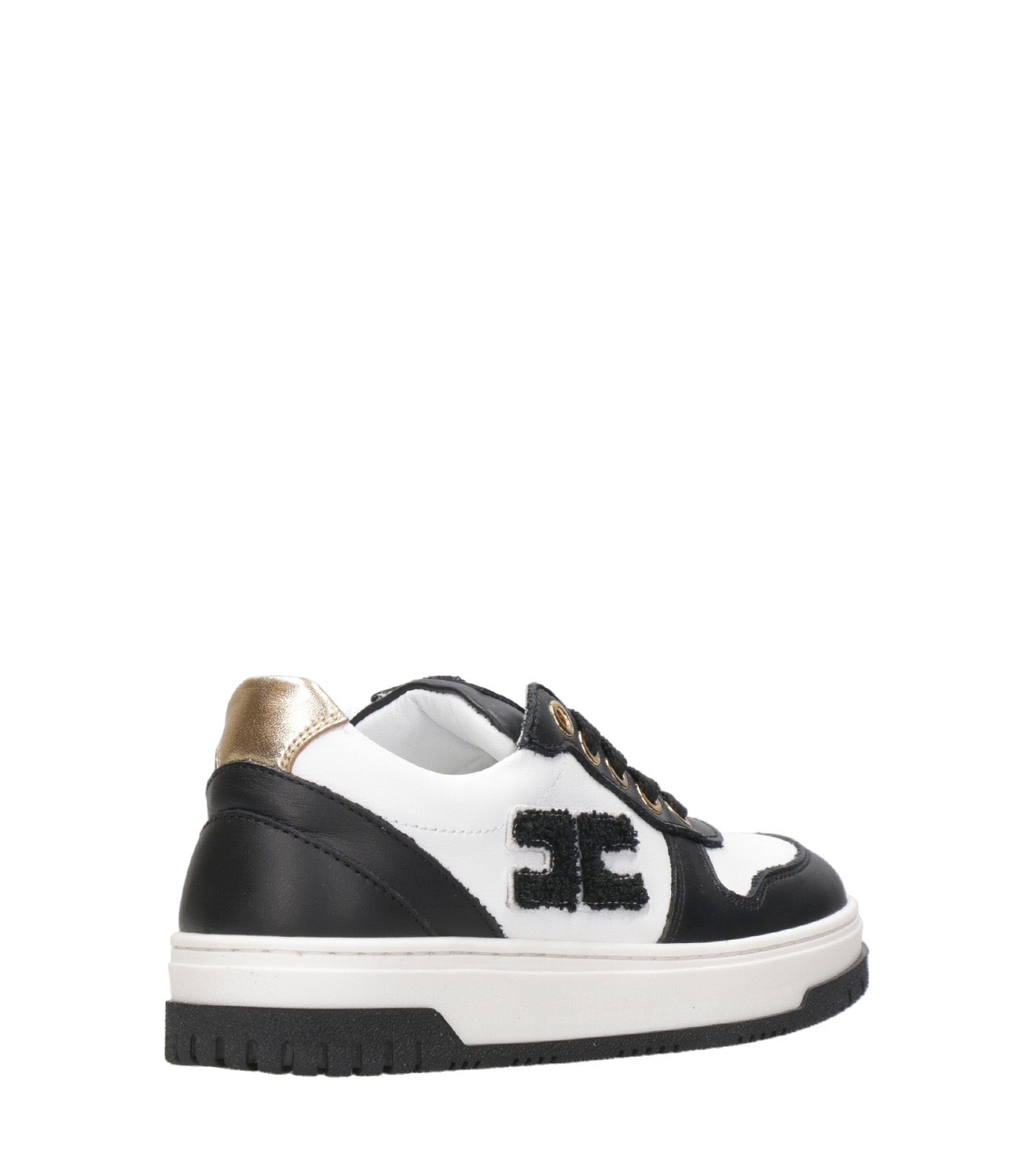 Elisabetta Franchi La Mia Bambina | Sneakers Black White and Gold