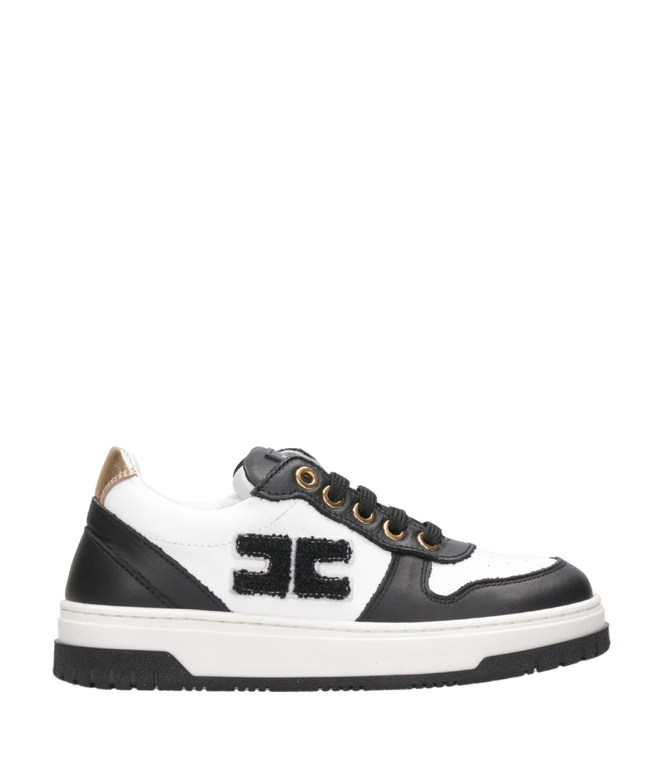 Elisabetta Franchi La Mia Bambina | Sneakers Black White and Gold