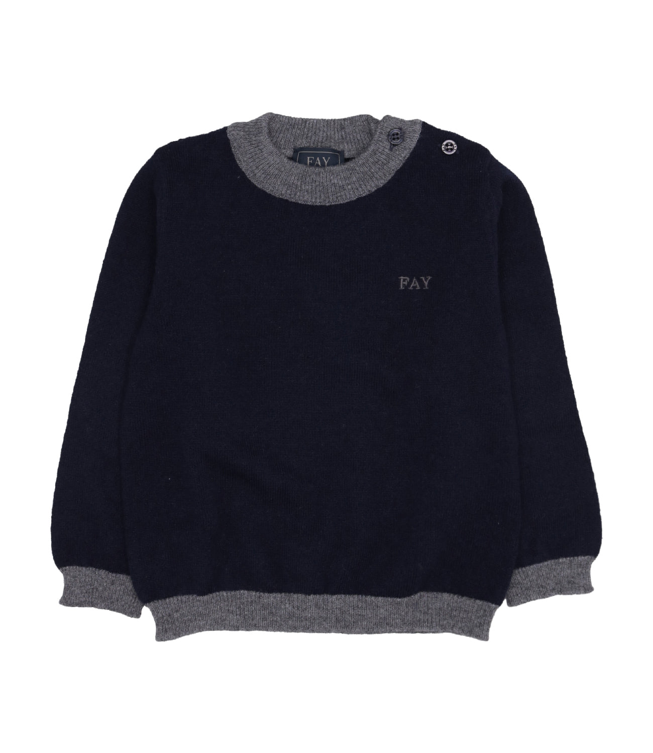 Fay Junior | Blue and Grey Sweater